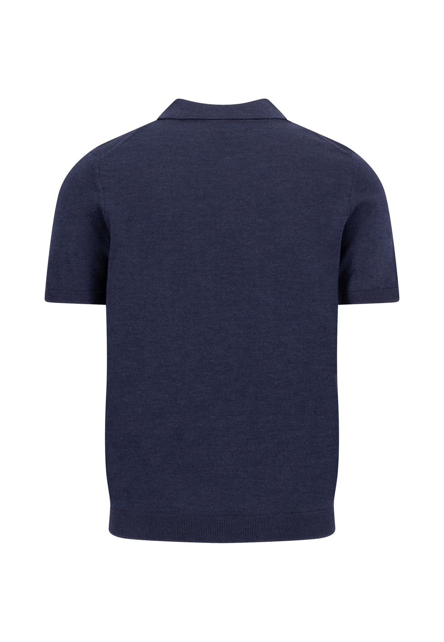 Knitted Polo, Merino (Navy)