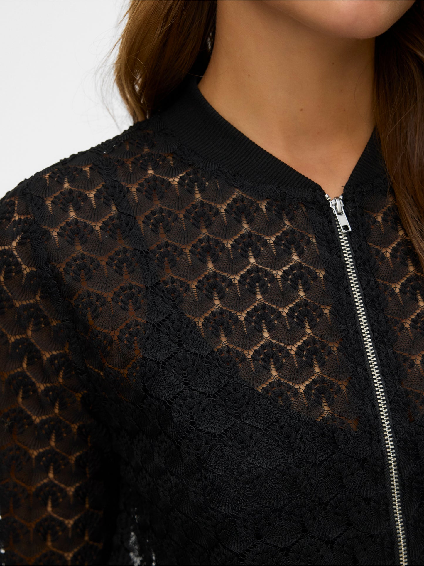 Vmbecca Ls Bomber Lace Top Jrs (Black)