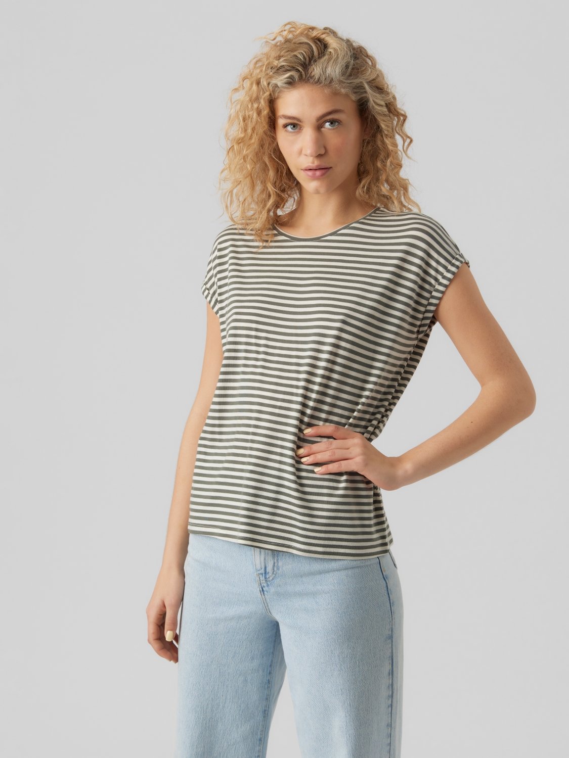 Vmava Plain Ss Top Stripe Ga Jrs Noos (Laurel Wre)