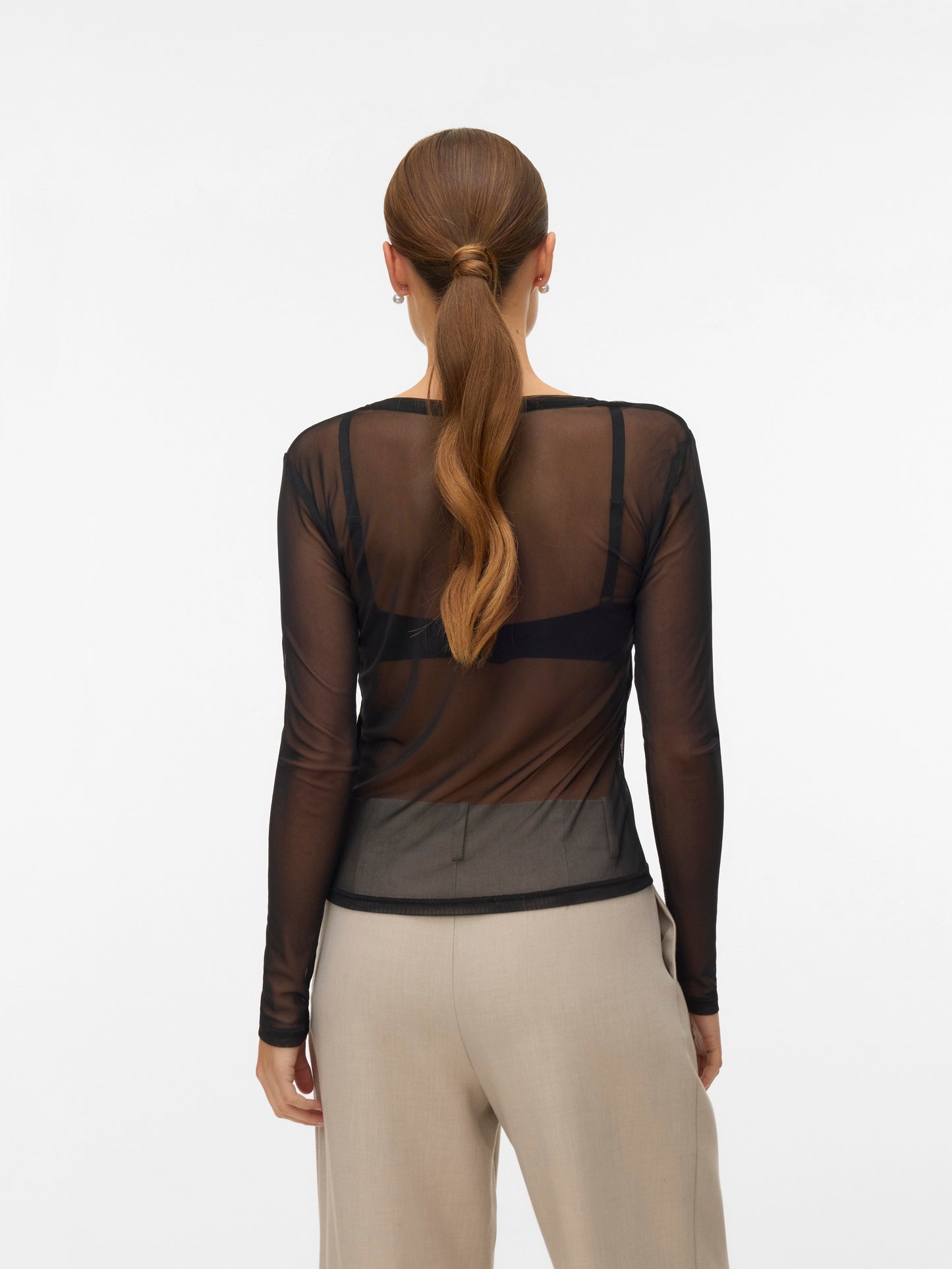 Vmlova Ls Mesh Top Jrs Noos (Black)
