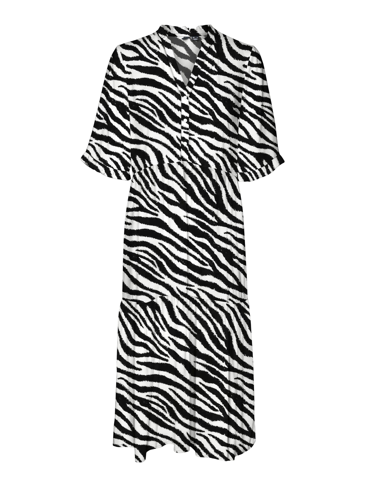 Vmeasy Joy 2/4 Frl Calf Dress Wvn Ga (Birch/zebr)