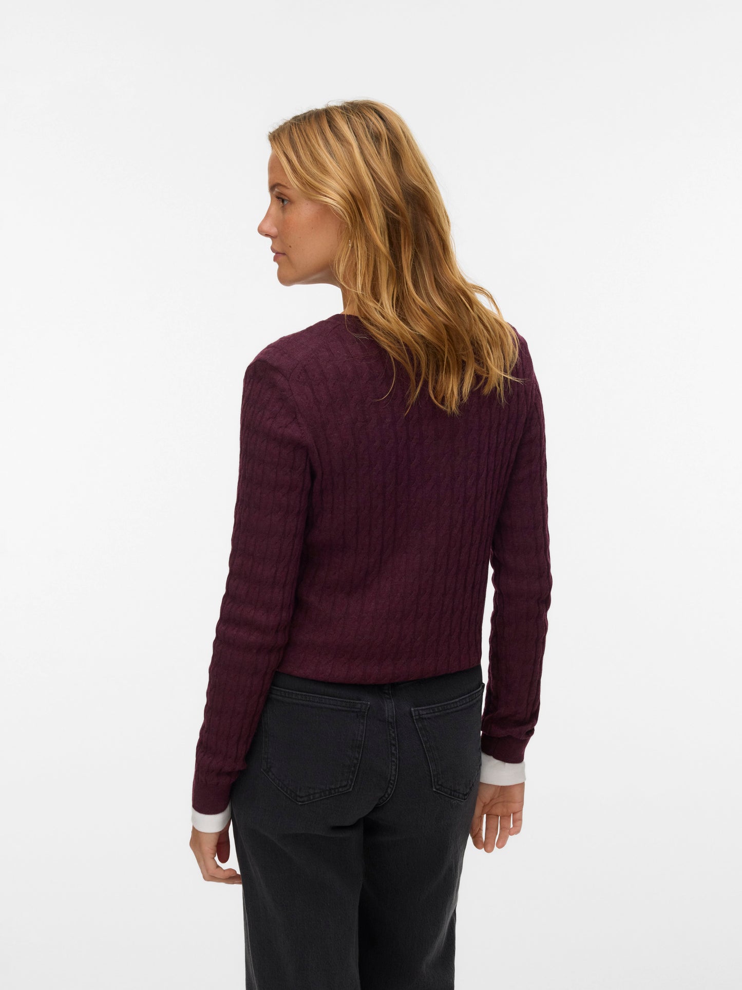 Vmflo Ls O-neck Pullover Boo (Winetastin)
