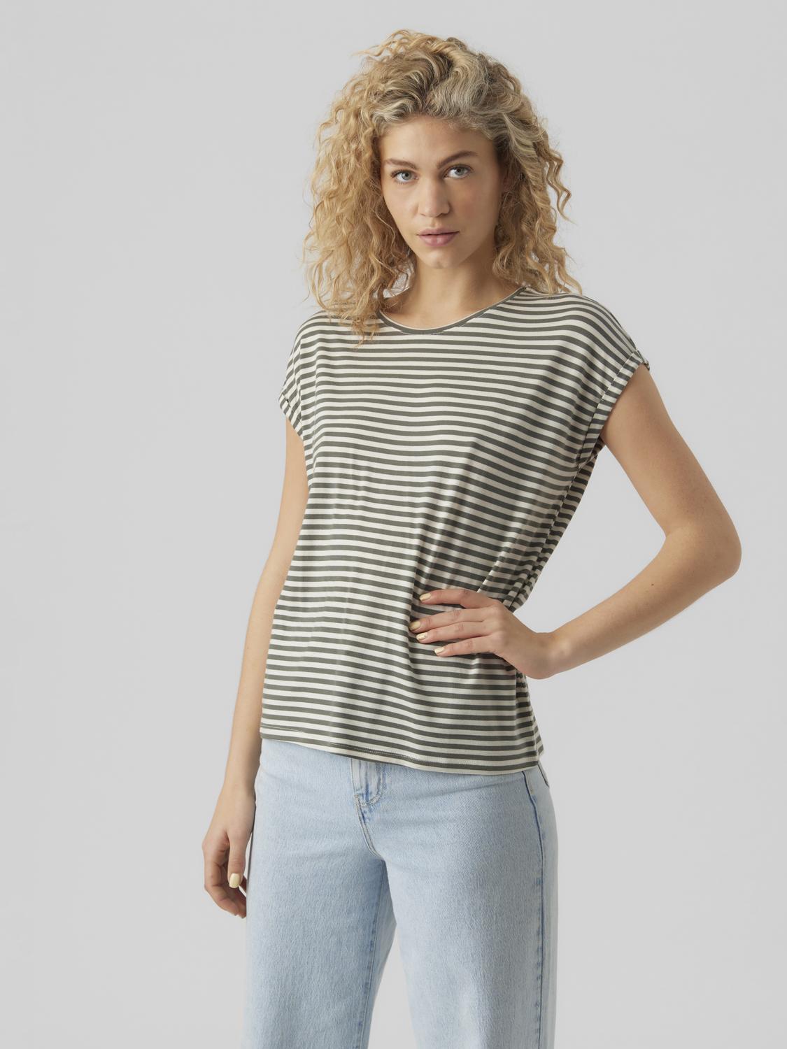 Vmava Plain Ss Top Stripe Ga Jrs Noos (Laurel Wre)