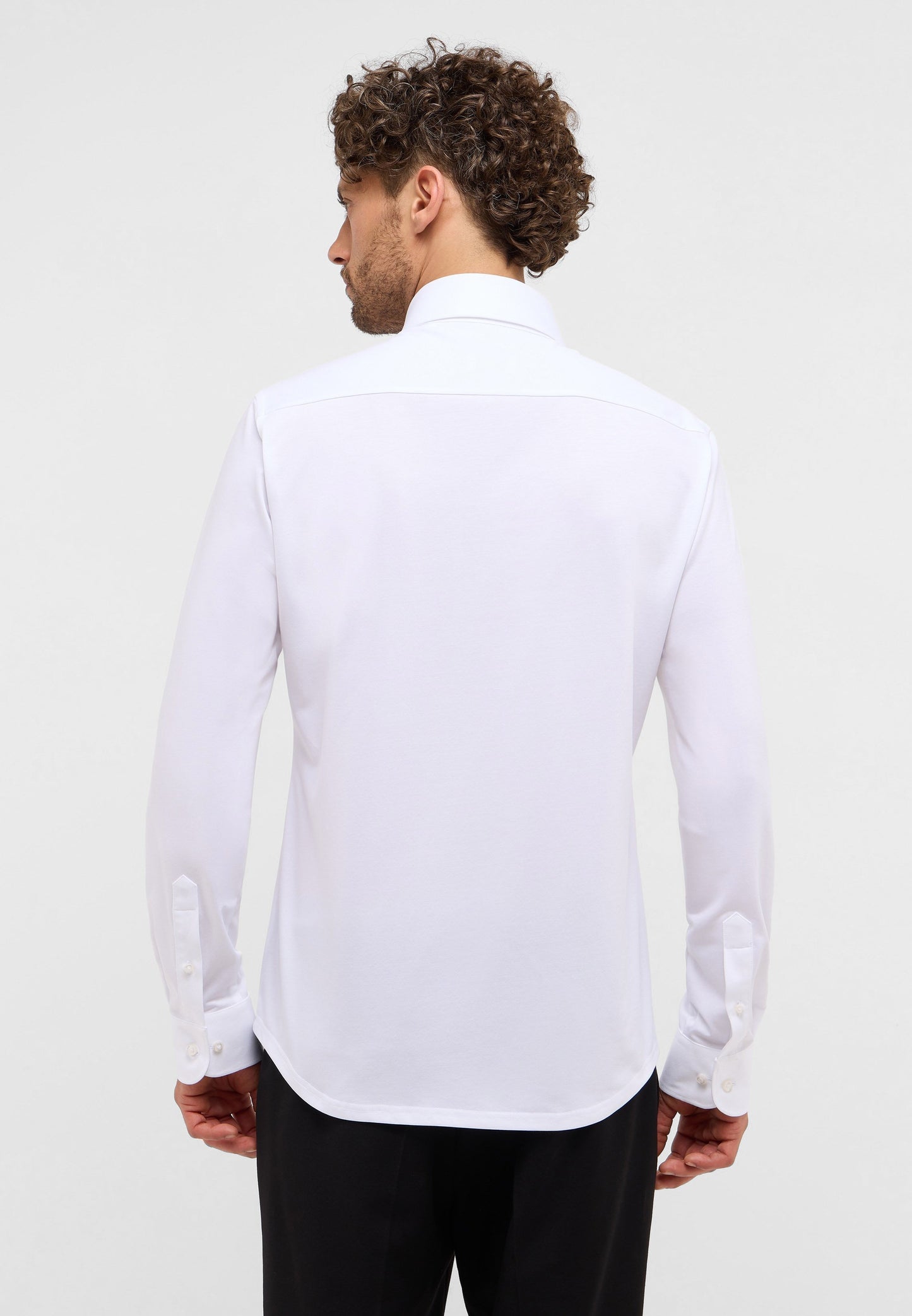 Hemd Single-Jersey Langarm (Weiss)