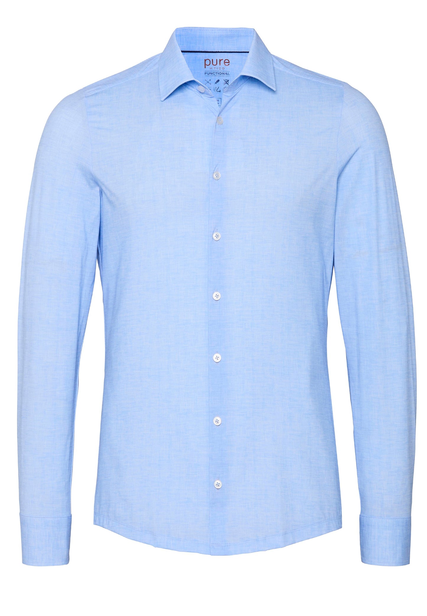 PURE- Functional Hemd Langarm (Uni Hellblau)