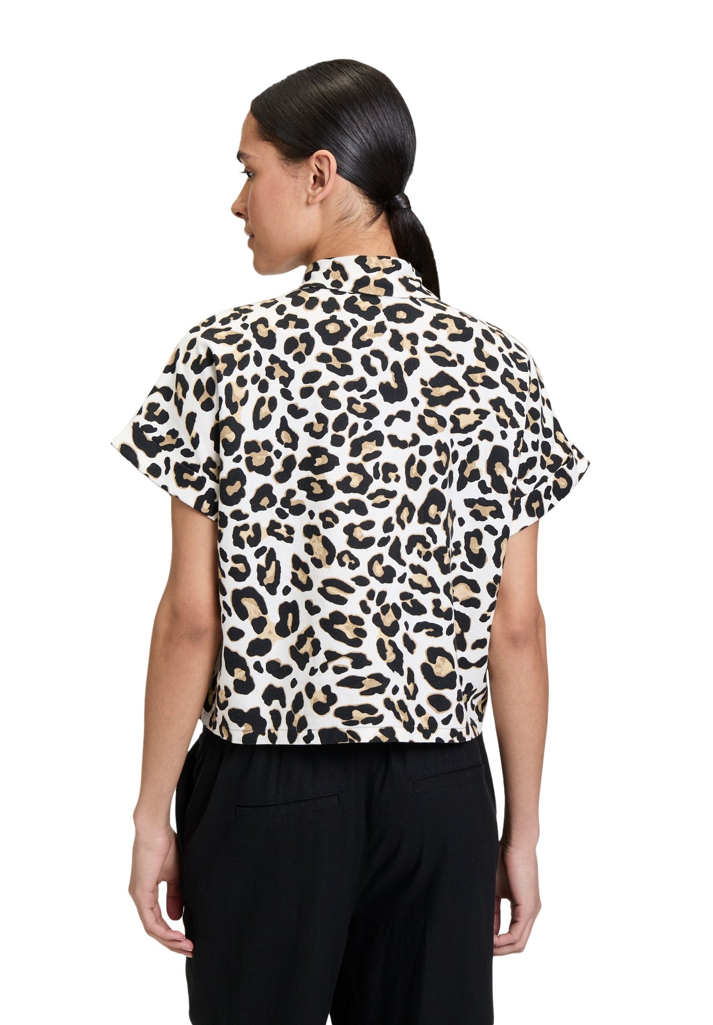 Hemdbluse (Cream/black)
