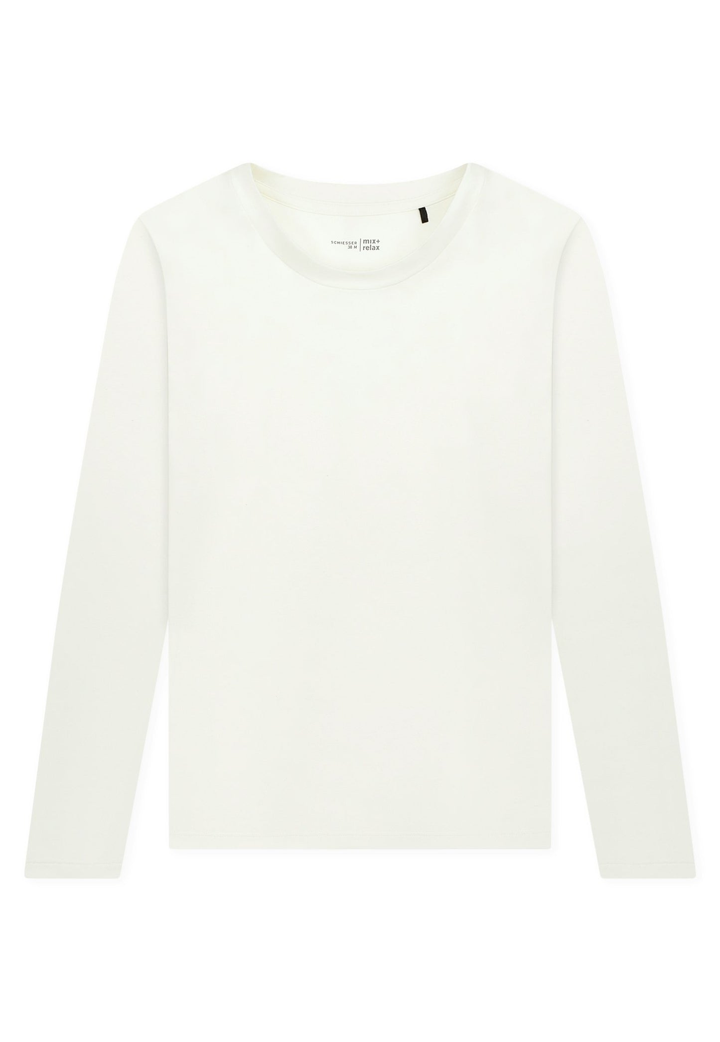 Shirt langarm Rundhals (Naturweiss)
