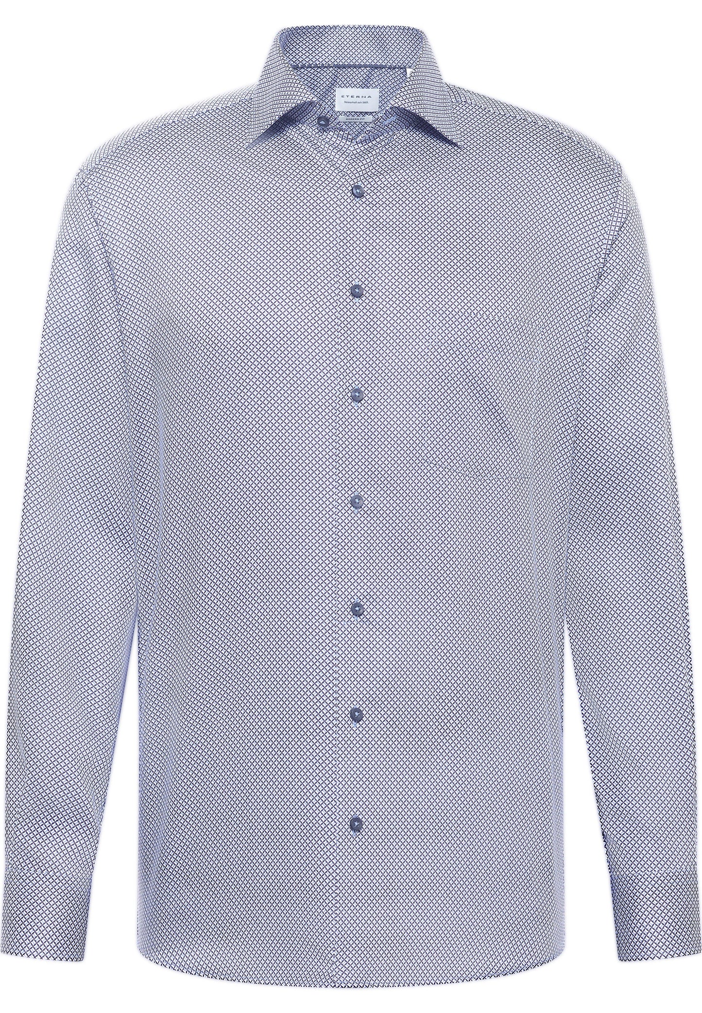 Hemd Twill Langarm (Mittelblau)