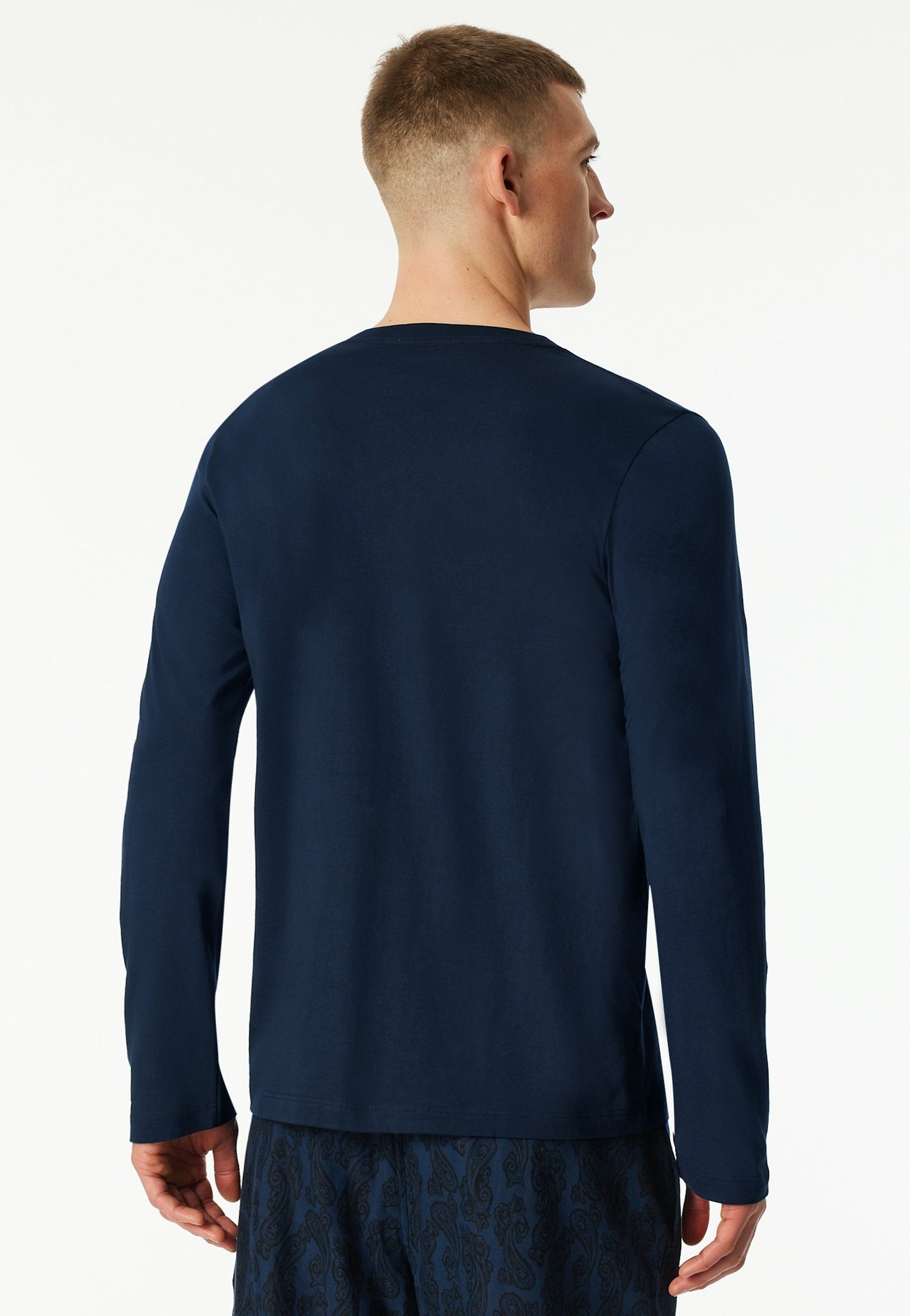 Langarmshirt Rundhals (Dunkelblau)