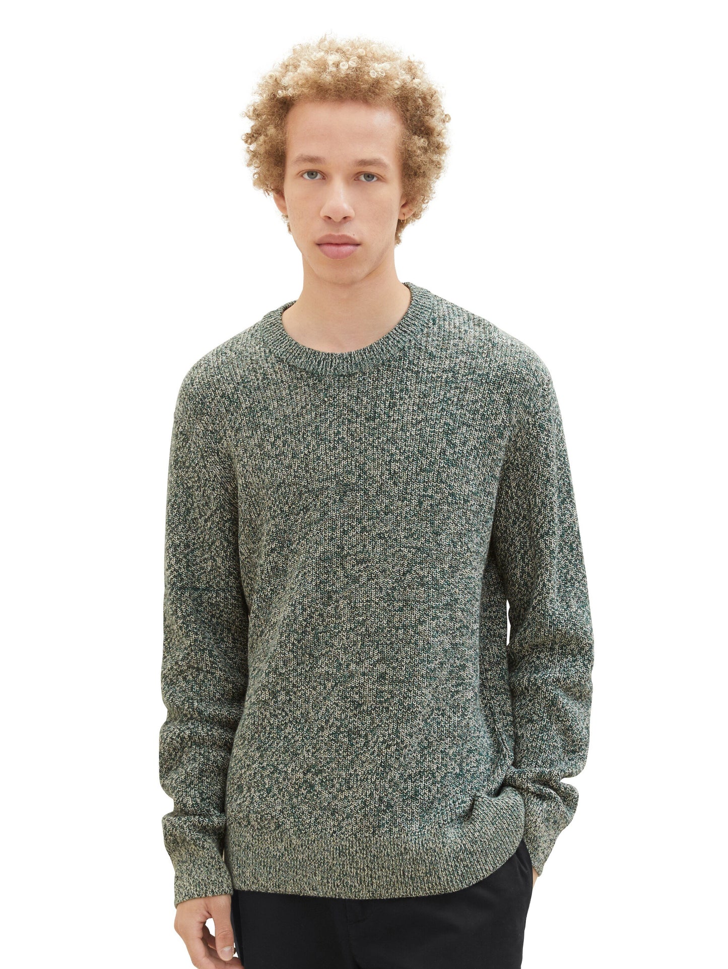 Strickpullover in Melange Optik (Ecru Tonal Mou)