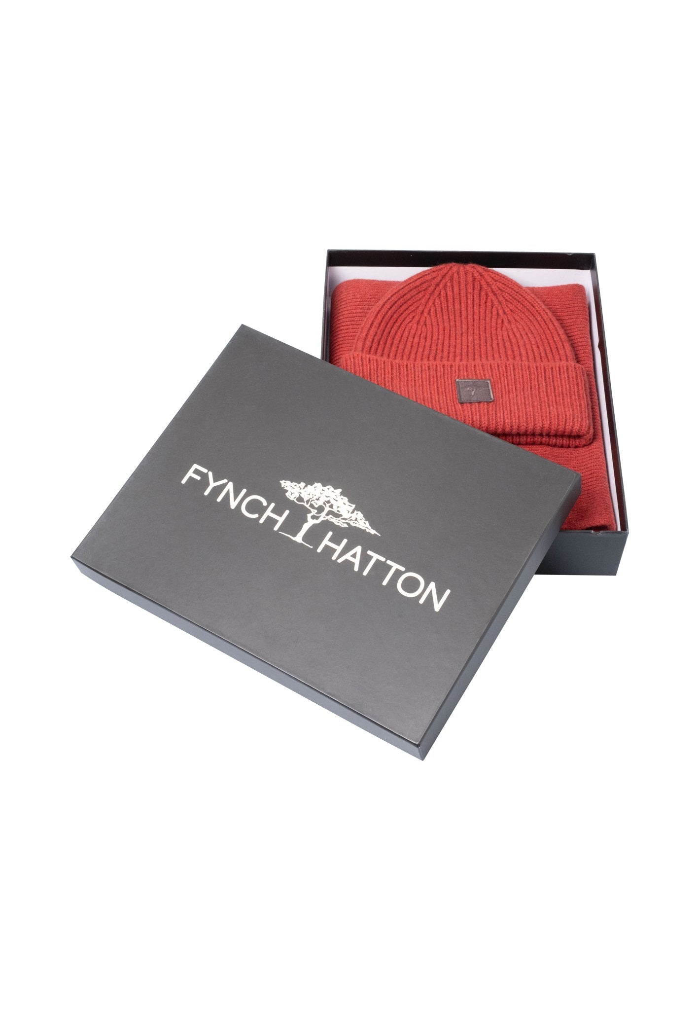 SET Beanie & Scarf (Garnet Red)