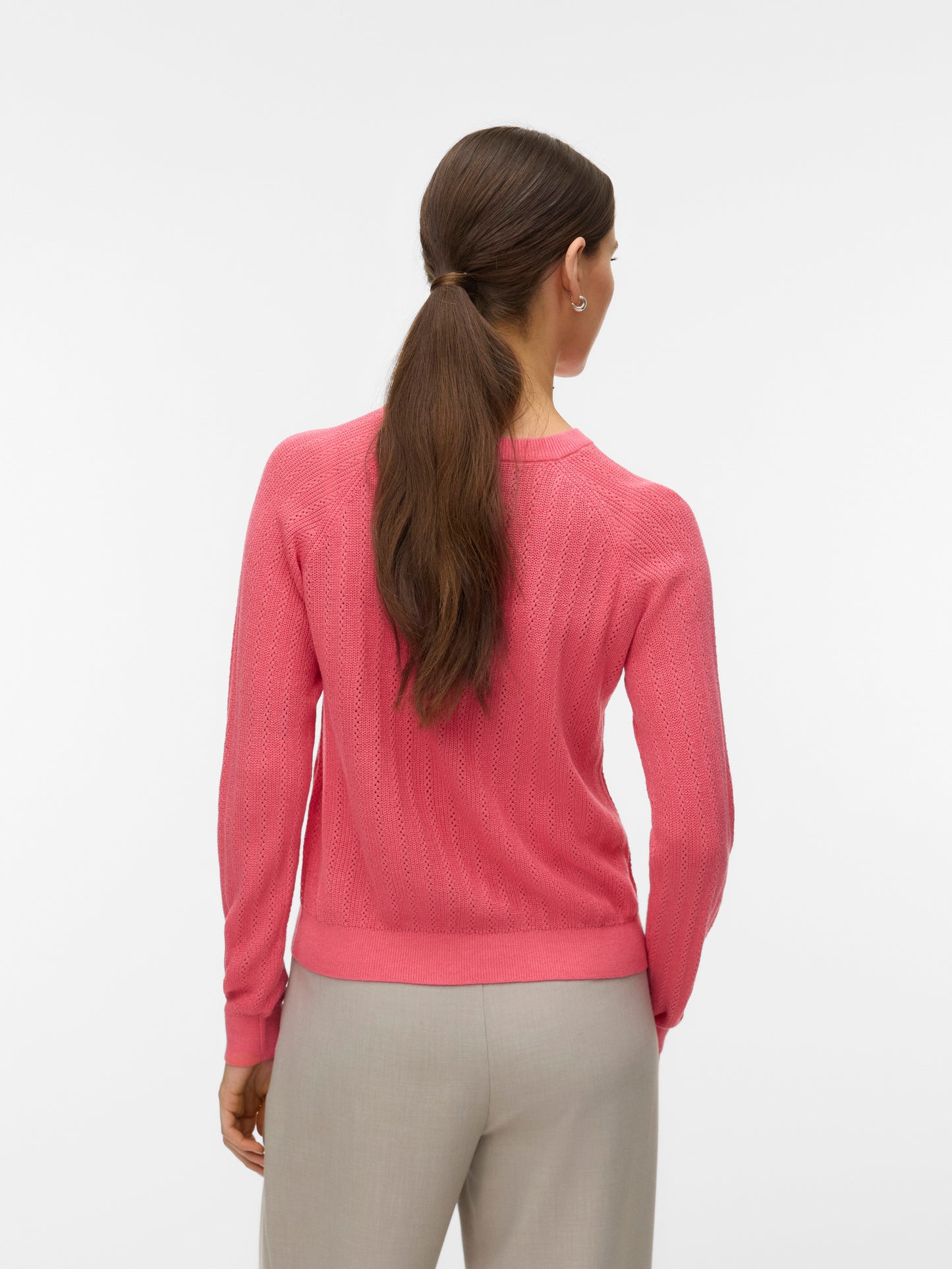 Vmnewlex Pointelle Ls O-n Pullover Noos (Coral Paradis)
