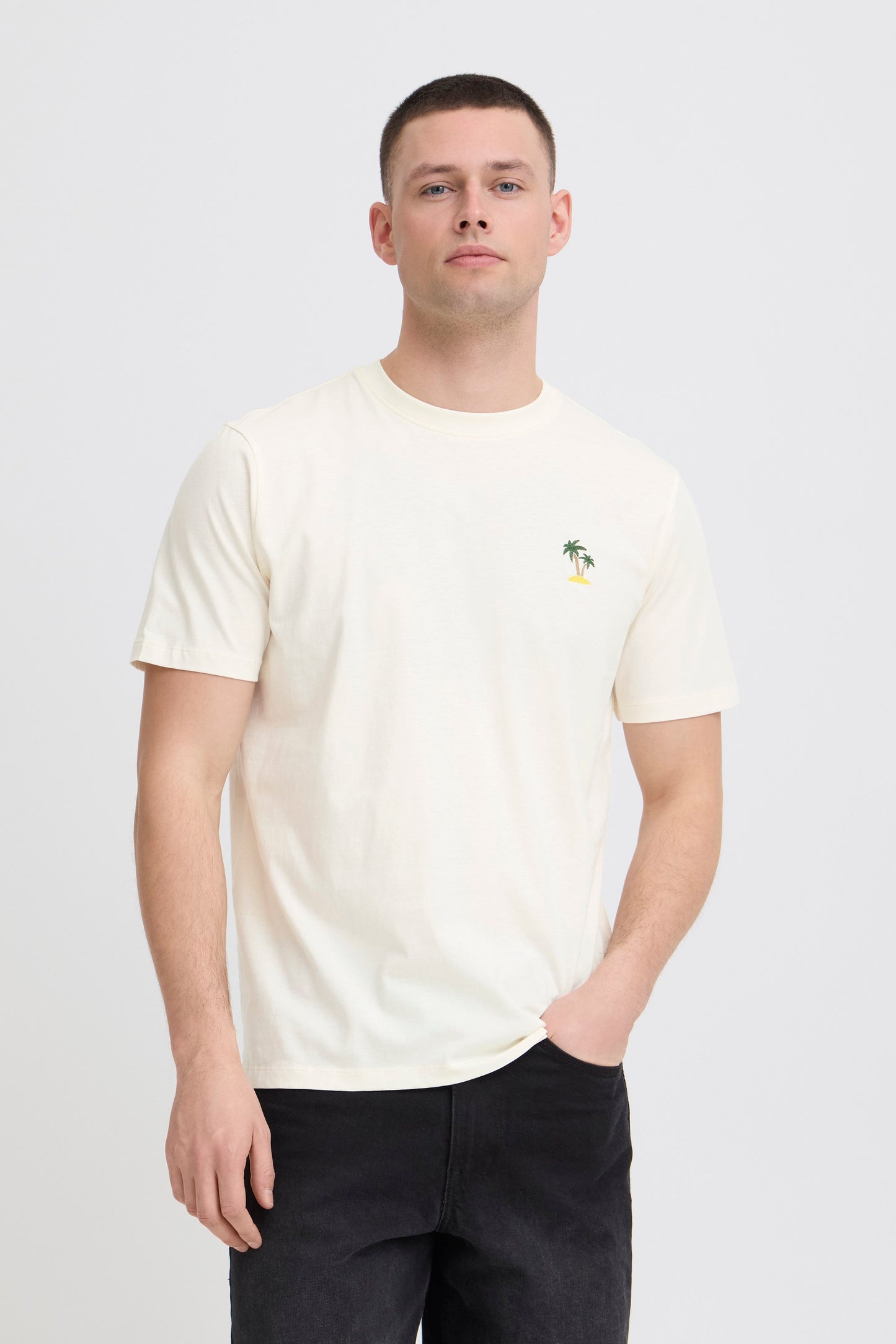 Bhkaan Emb S/s Tee (Vanilla Ic)