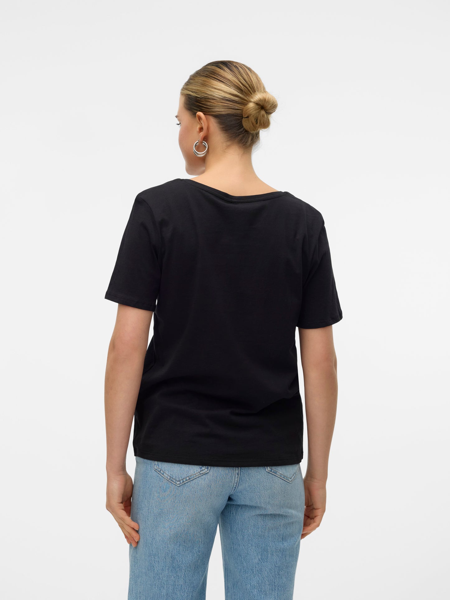 Vmpanna Glenn Ss V-neck Top Jrs (Black)