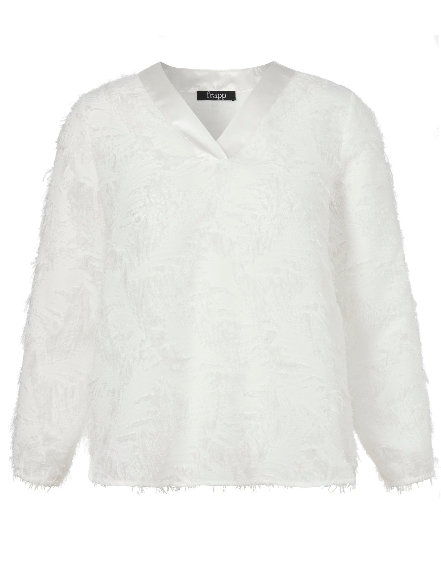 Bluse V-Ausschnitt 1/1 Arm (Offwhite)