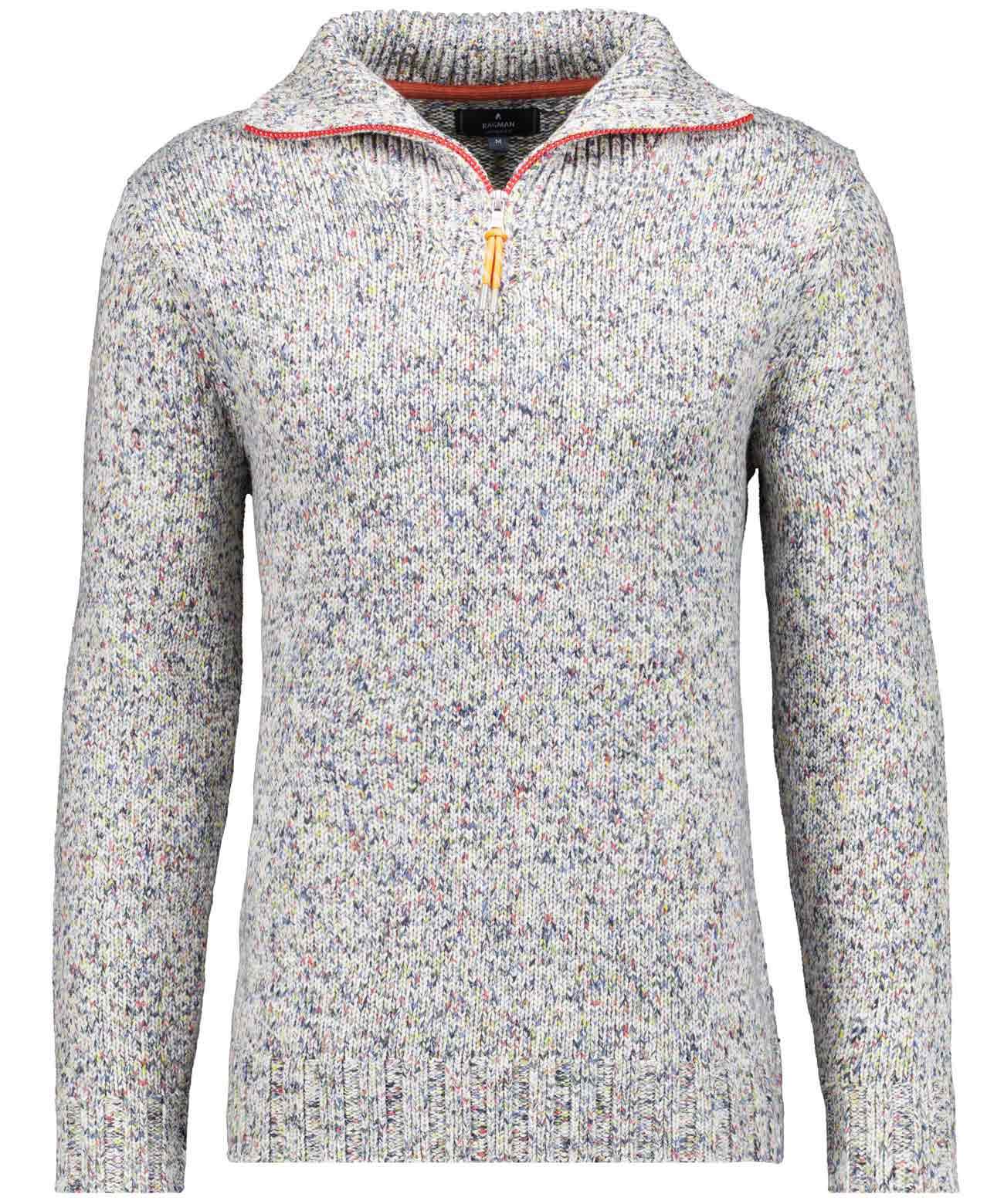 Troyer-Strickpullover mit Reissverschluss (Gemustert)
