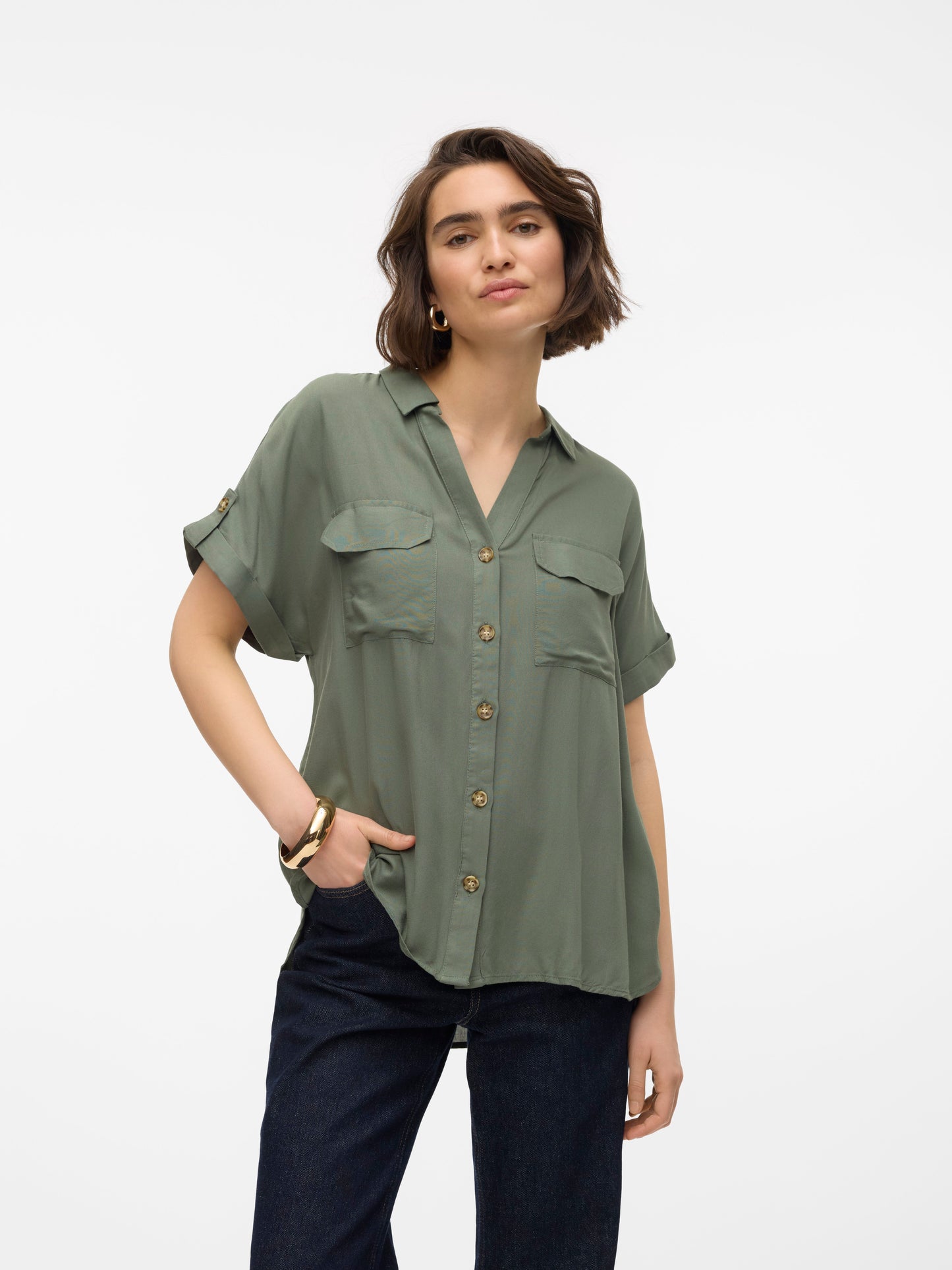 Vmbumpy Ss Shirt Wvn Noos (Laurel Wreath)