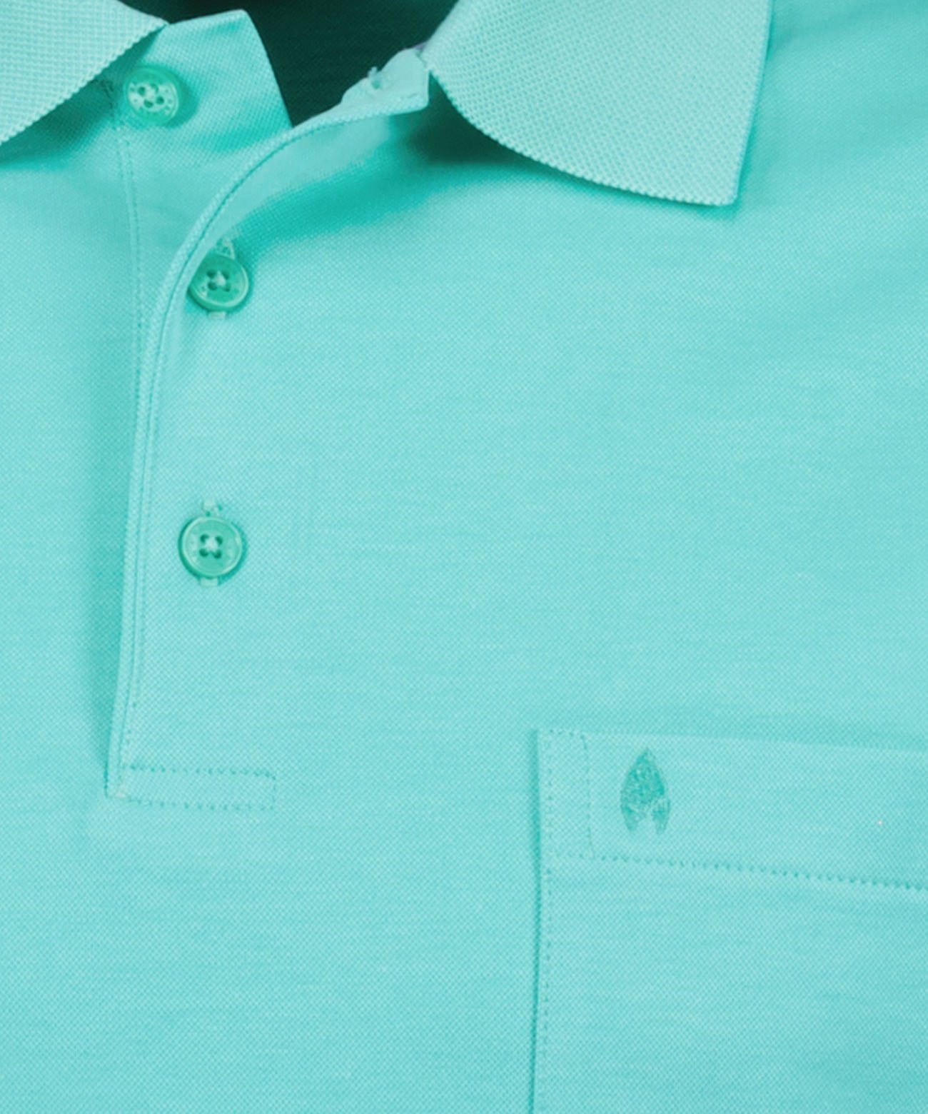 Softknit-Polo mit Brusttasche, kurzarm (Jade)