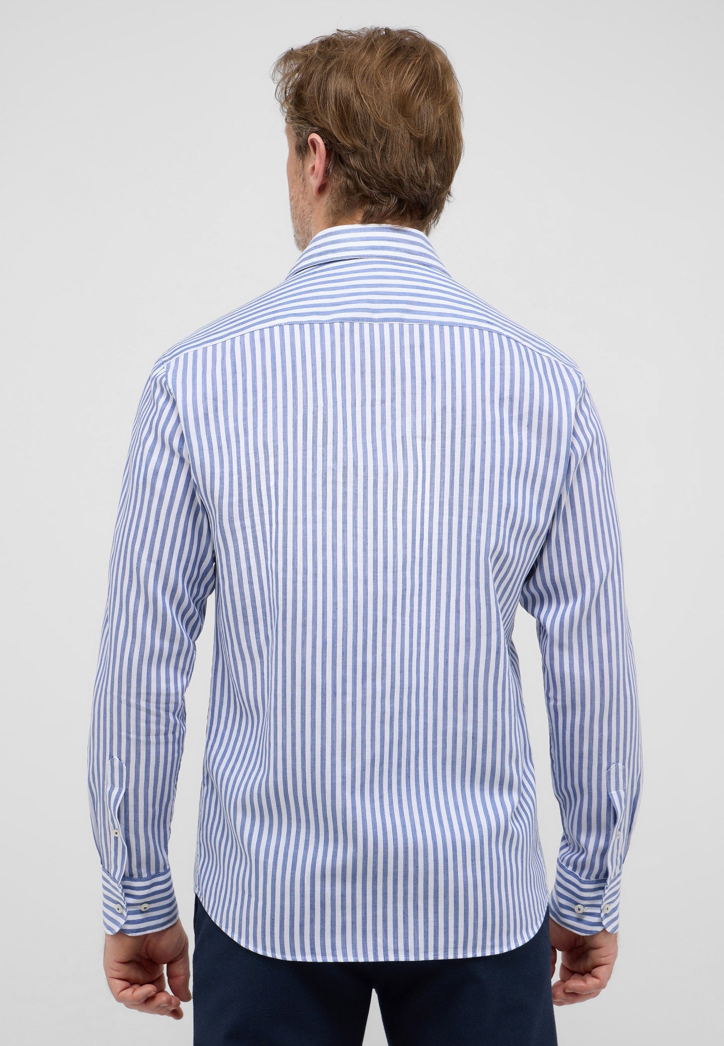 Linen Shirt Twill Langarm (Marine)