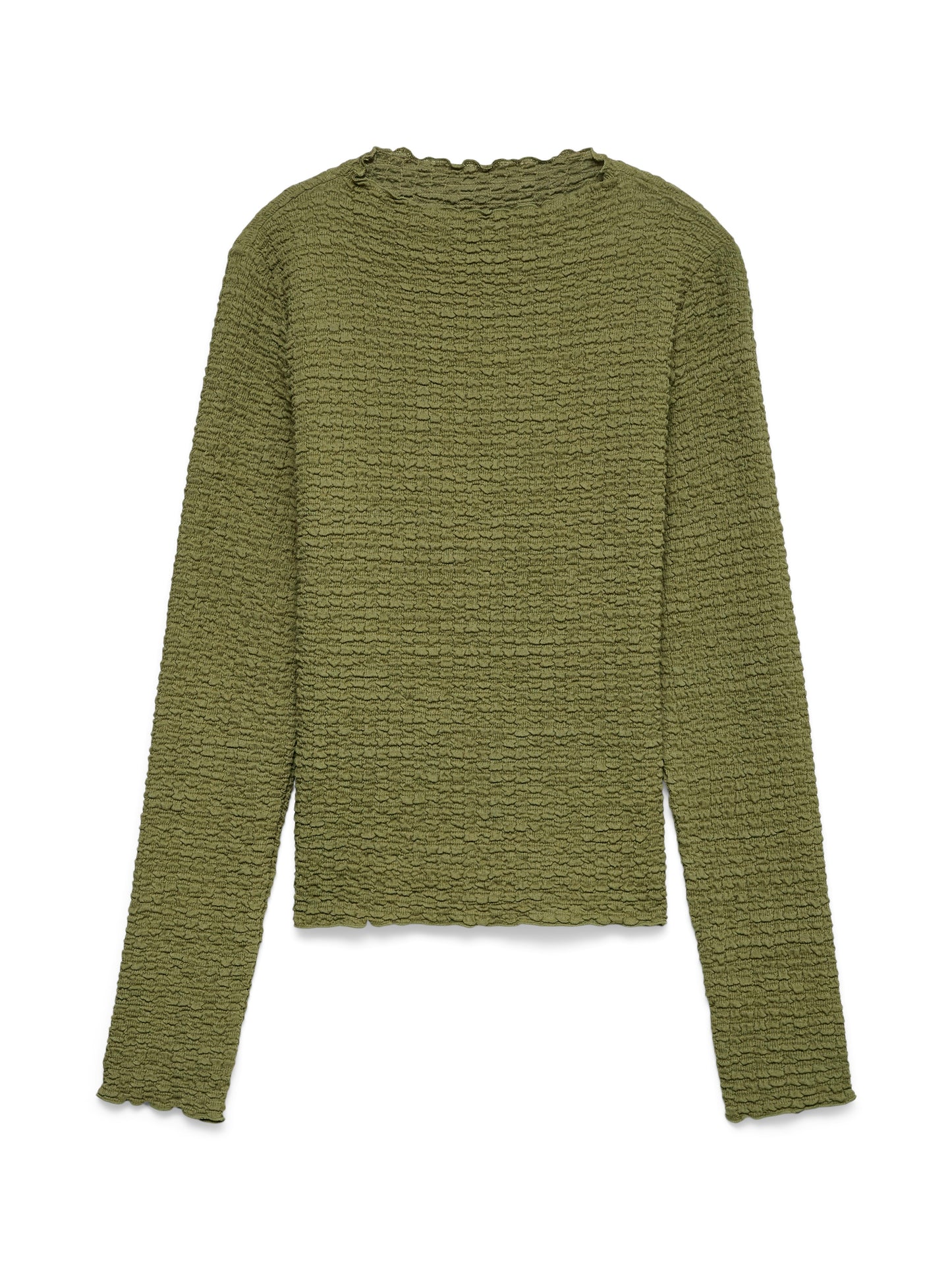 Vmzia Ls Funnel Neck Top Jrs Noos (Oil Green)