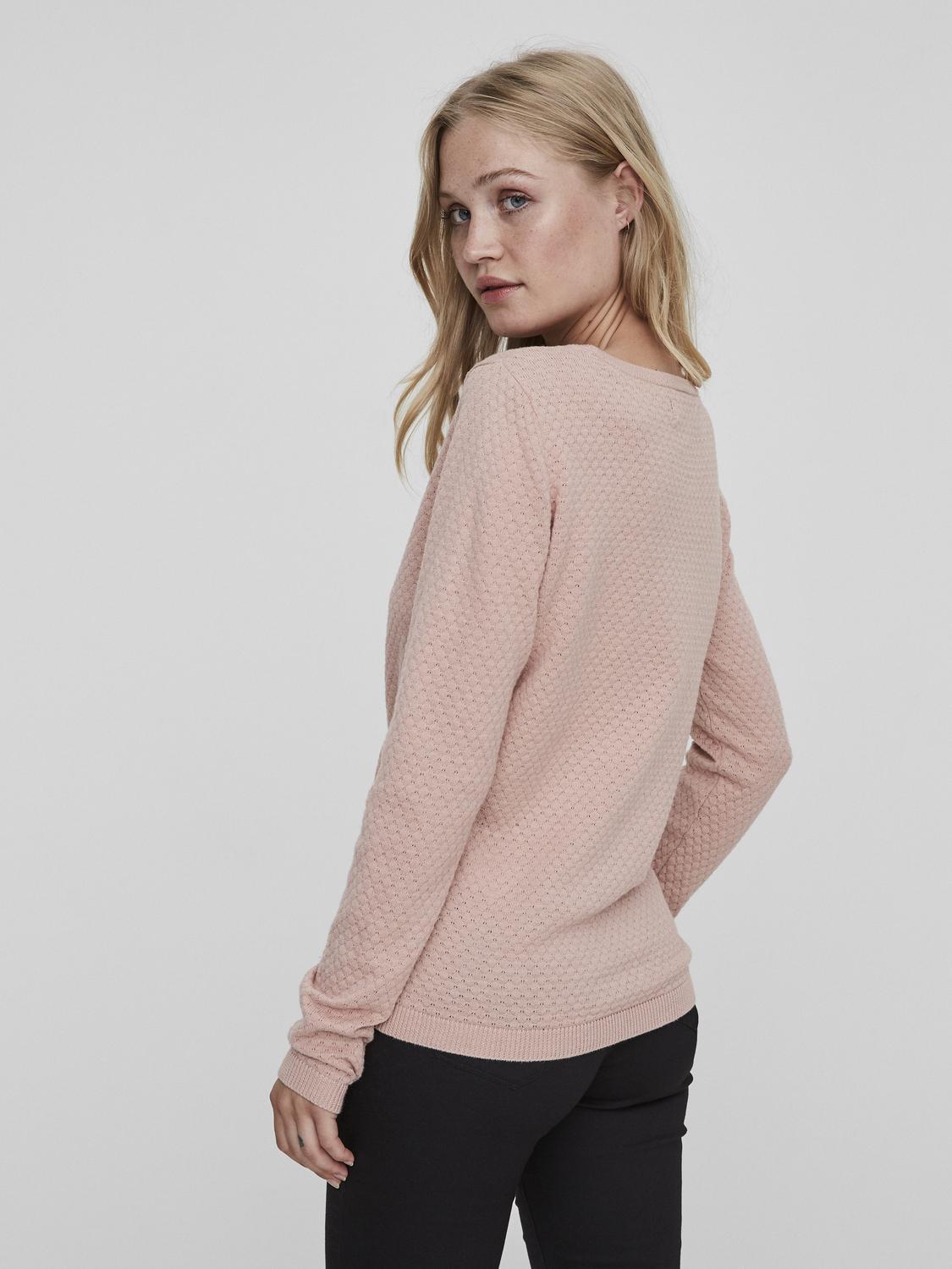 Vmcare Structure Ls O-neck Blou Noos (Misty Rose)