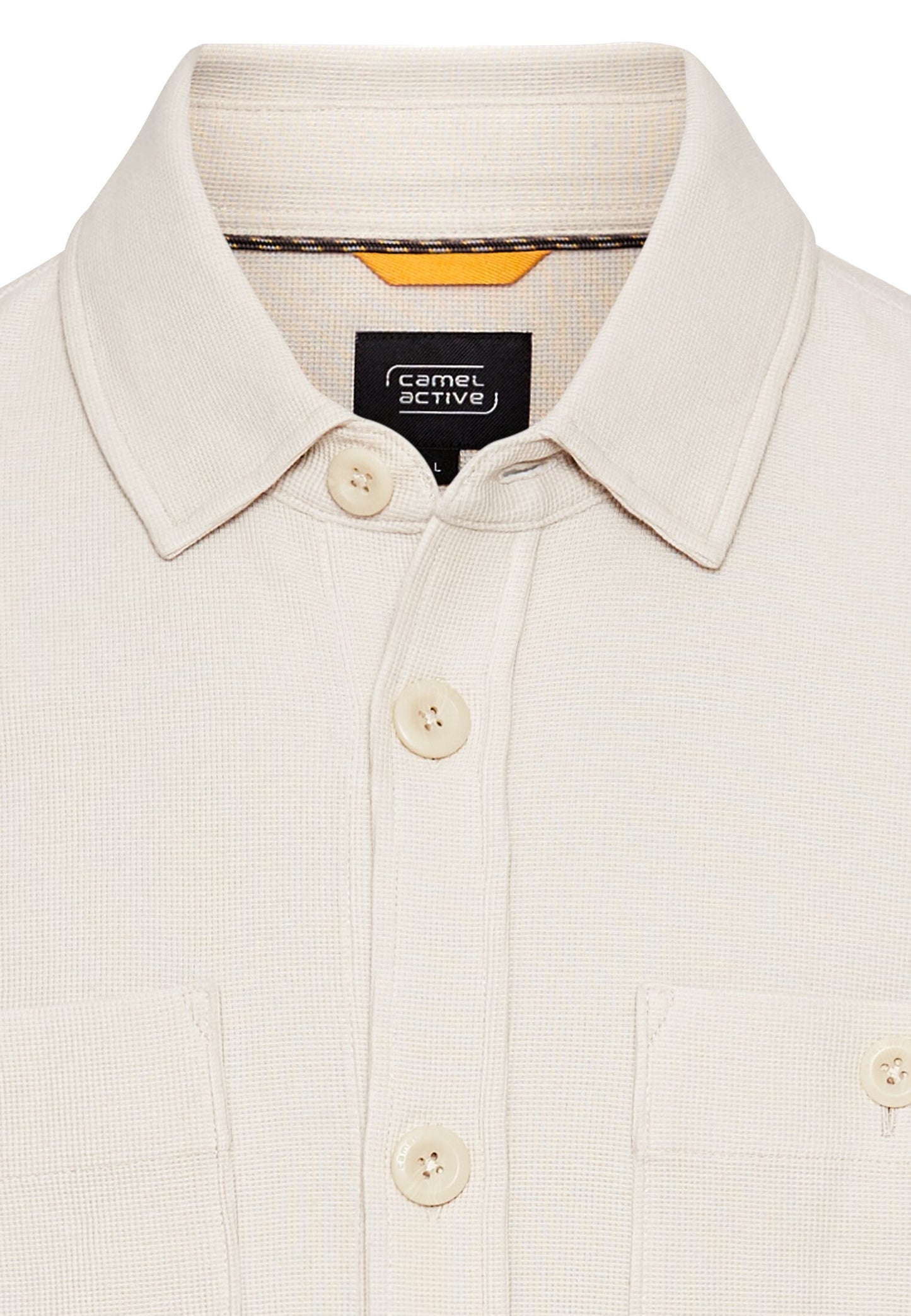 Overshirt aus reiner Baumwolle (Beige)