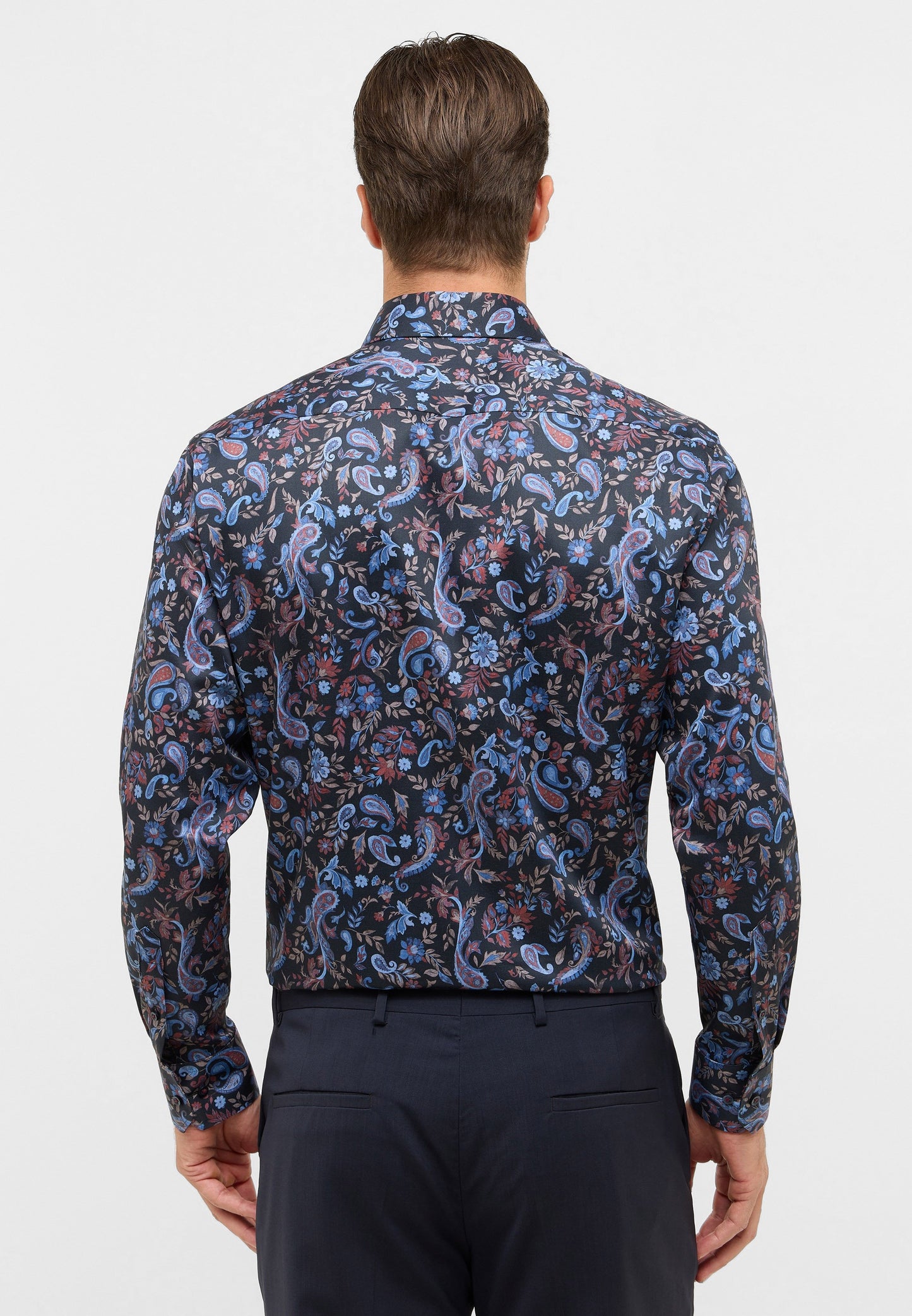 Hemd Twill Langarm (Dunkelblau)