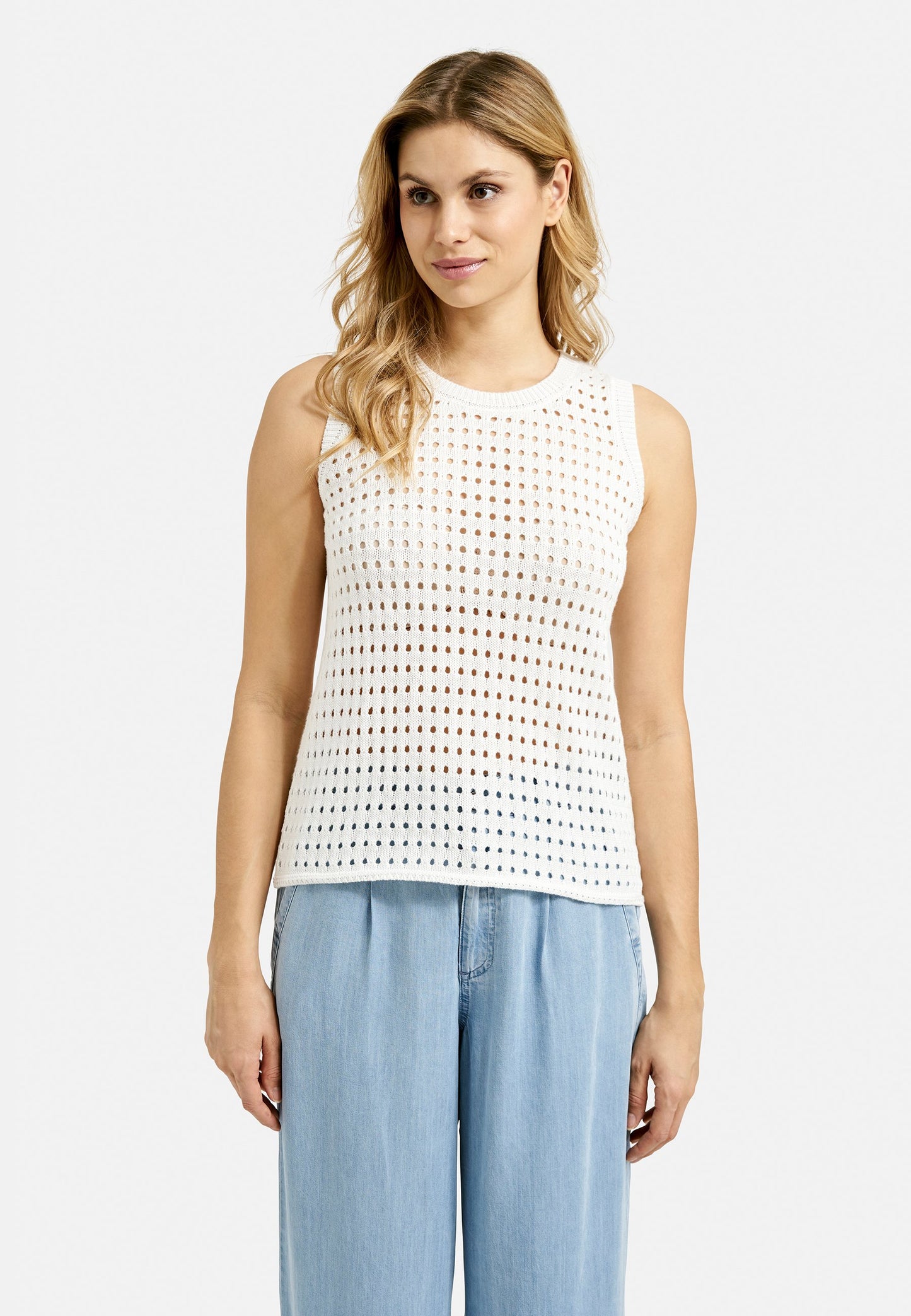 Net Crochet Top (Cream White)