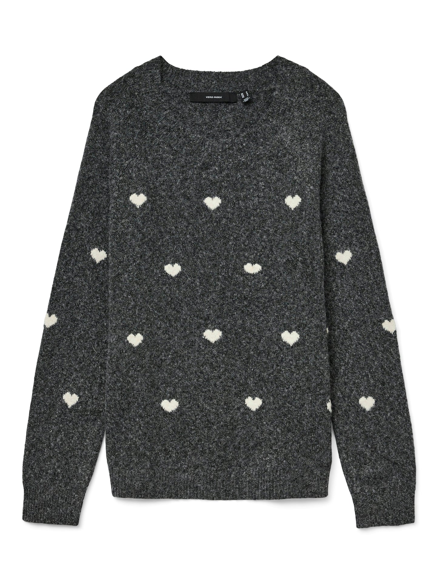 Vmdoffy Intarsia Ls O-nck Pullov Ga Noos (Dark Grey)