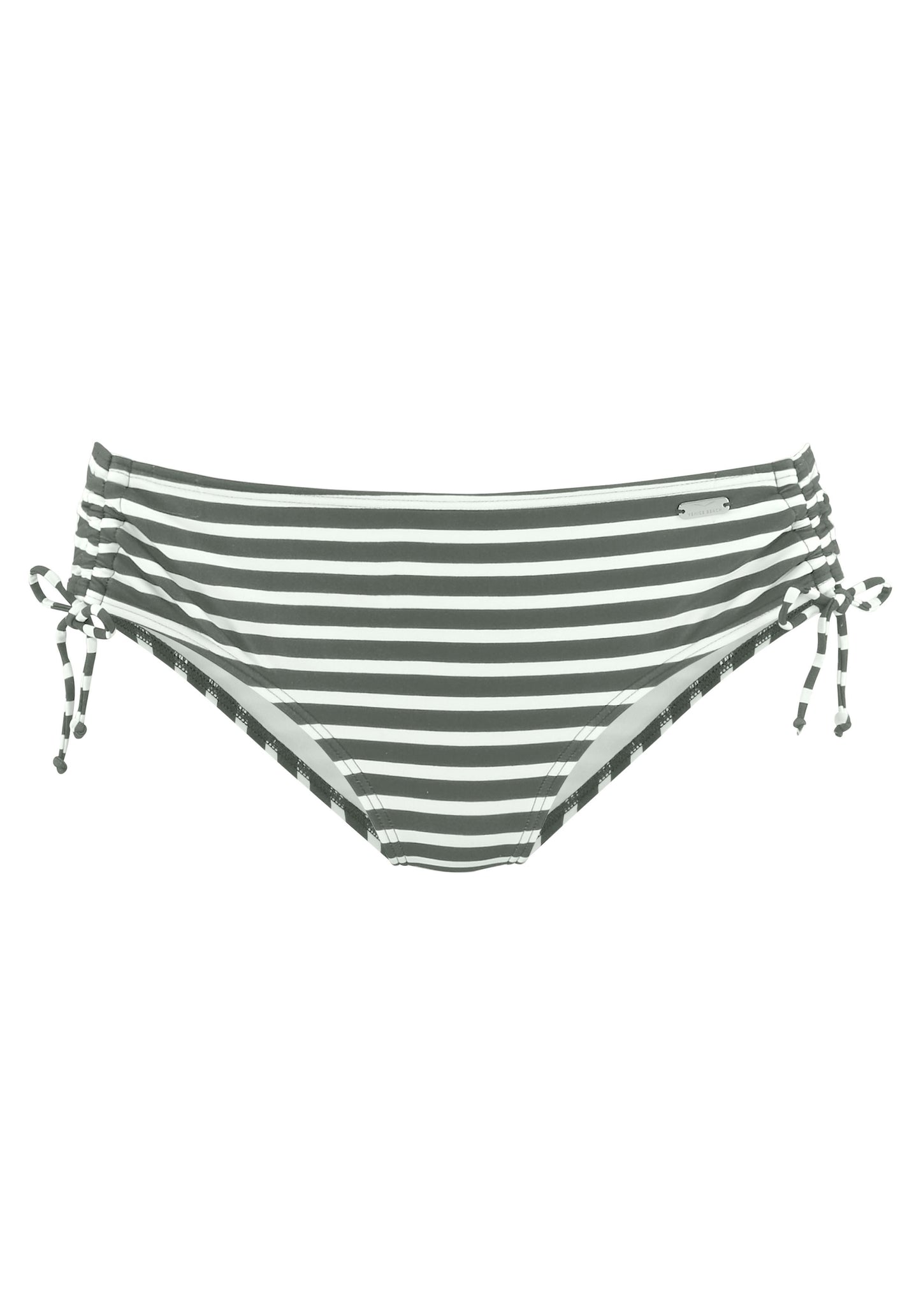 Venice Beach Bikinihose mit Raffung (Oliv Stripe)