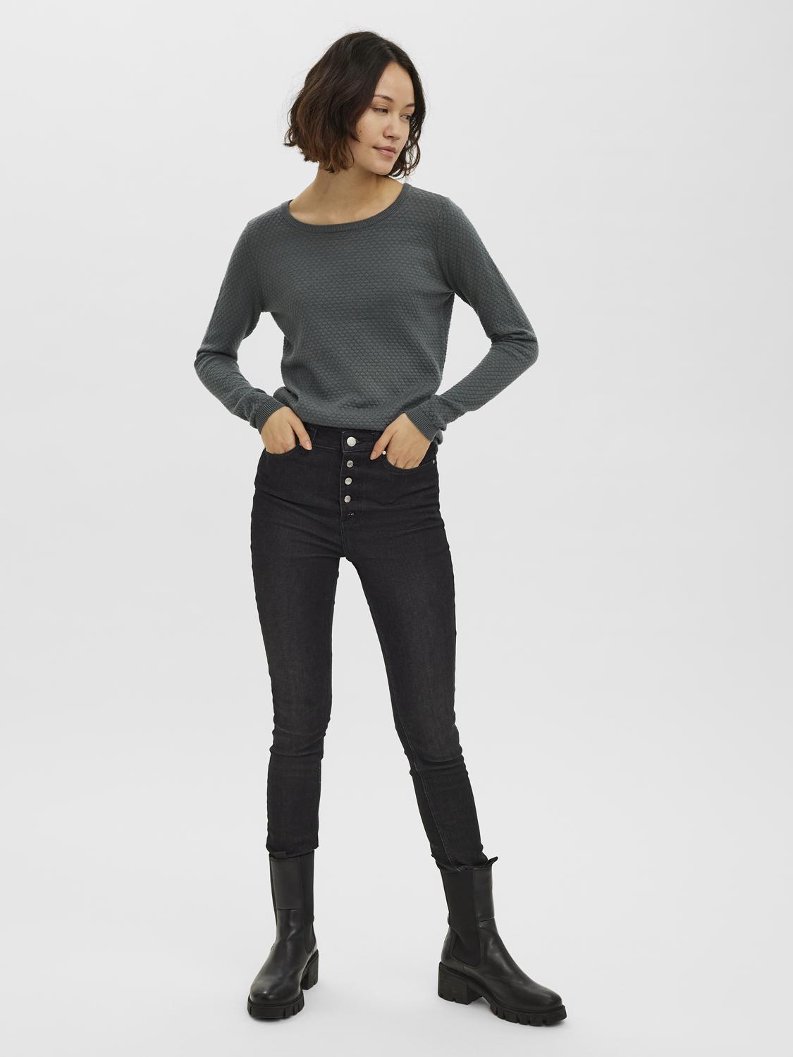 Vmcare Structure Ls O-neck Blou Noos (Balsam Green)
