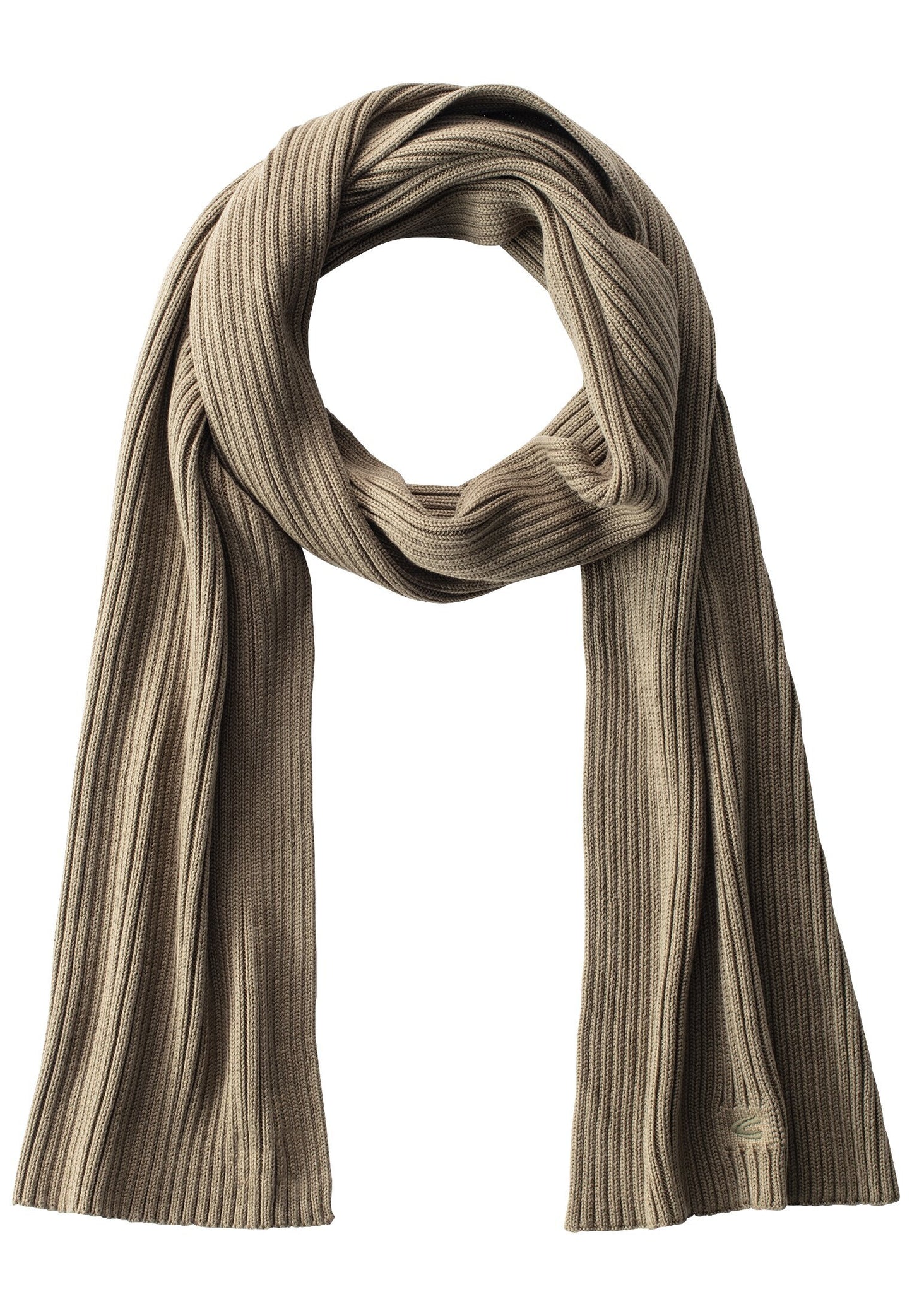 Strickschal aus Organic Cotton (Olive Brown)