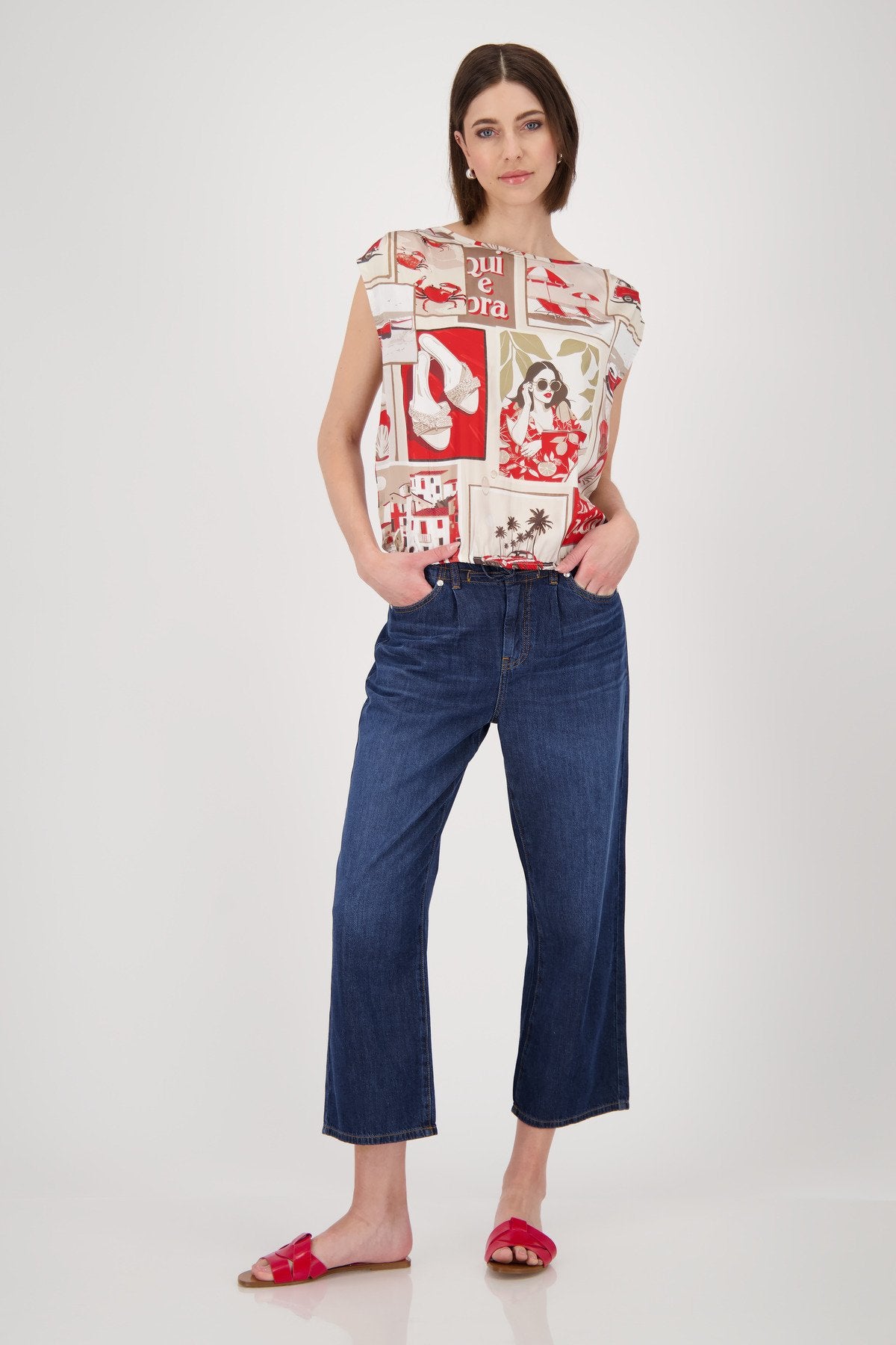 Bluse (Red Gemustert)