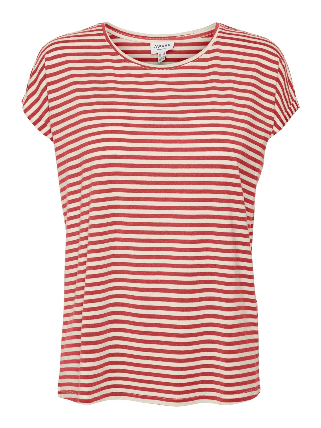 Vmava Plain Ss Top Stripe Ga Jrs Noos (Cayenne/pr)