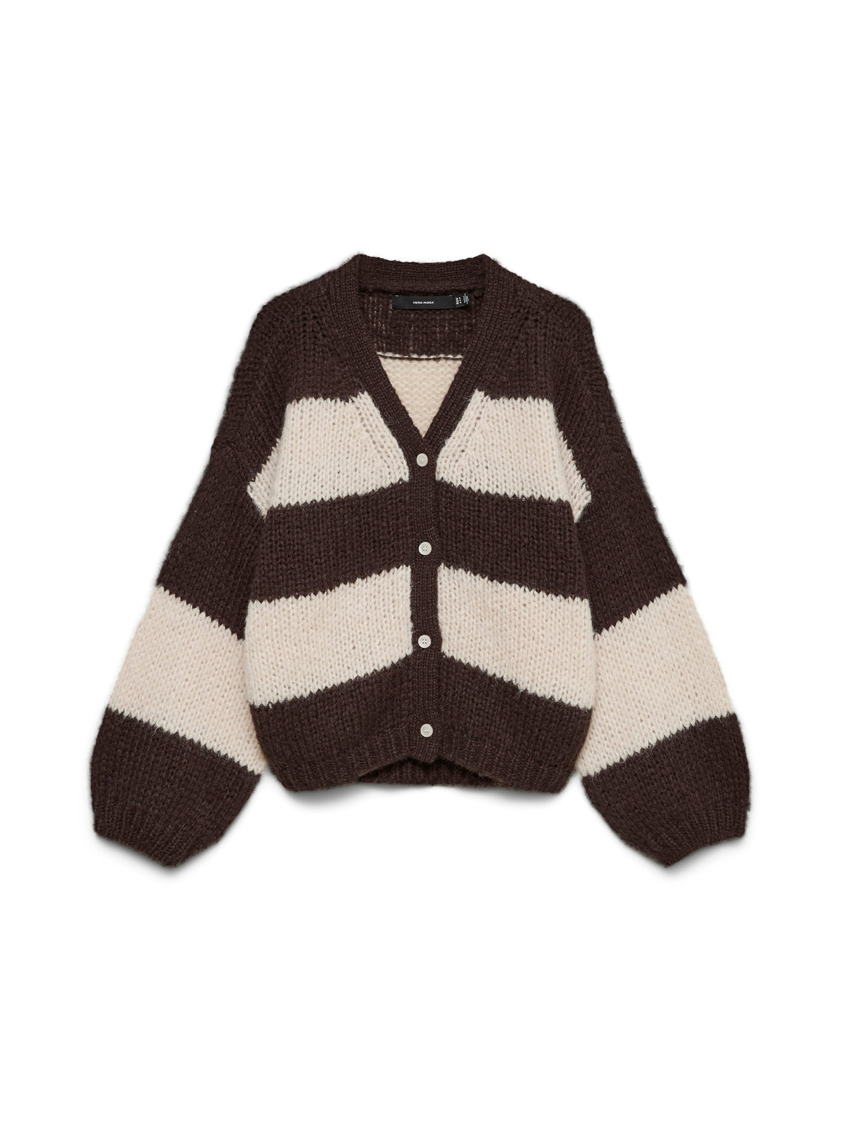 Vmmaybe Ls V-neck Button Cardigan Noos (Chocolate)