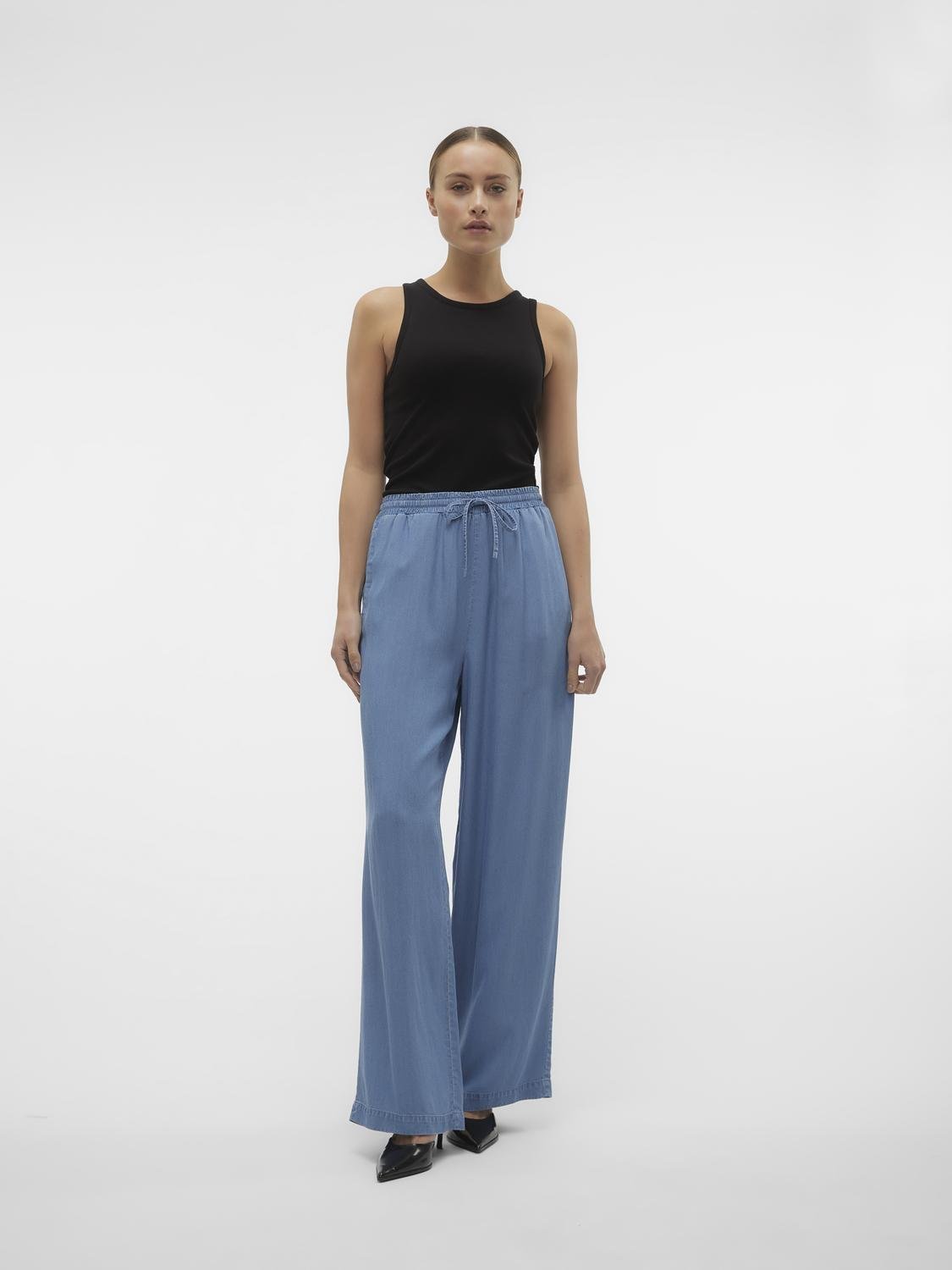 Vmbree Hw Long Loose Pants Ga (Medium Blue D)