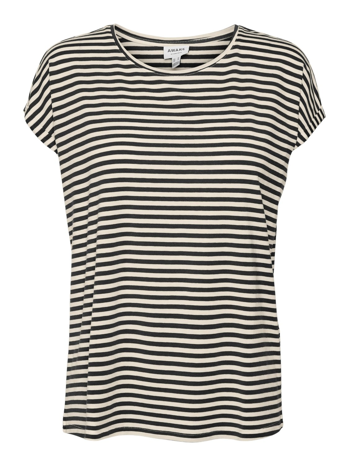Vmava Plain Ss Top Stripe Ga Jrs Noos (Black/pris)