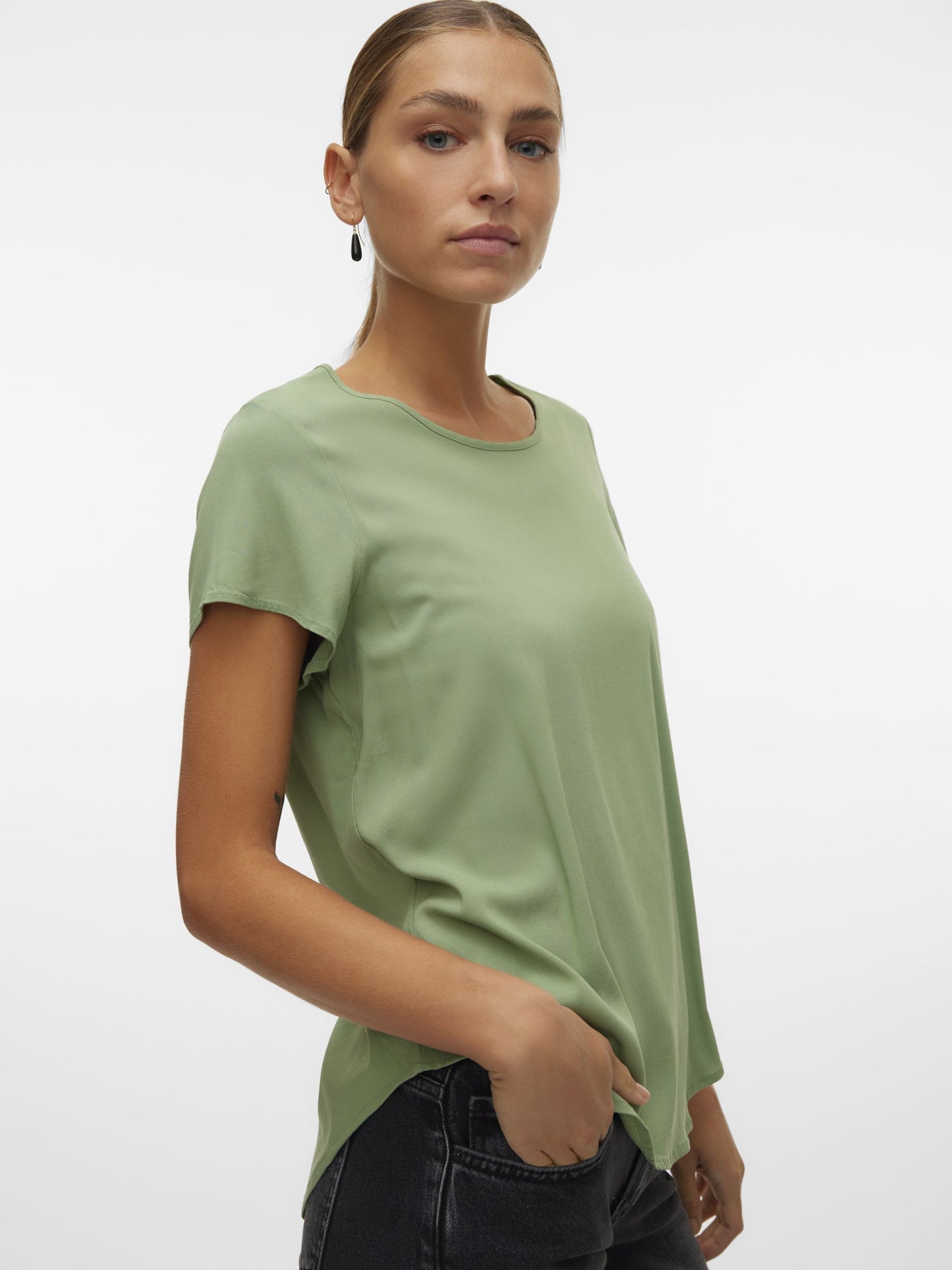 Vmbella Ss Top Wvn Ga Noos (Hedge Green)