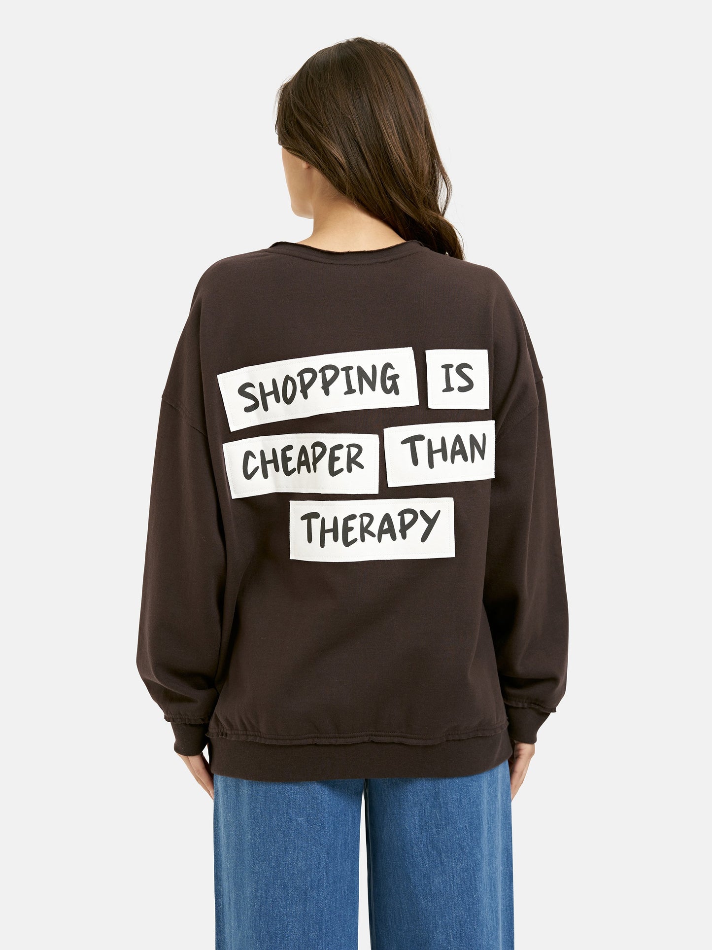 Oversize Sweatshirt Open Edges Vn (Choco)