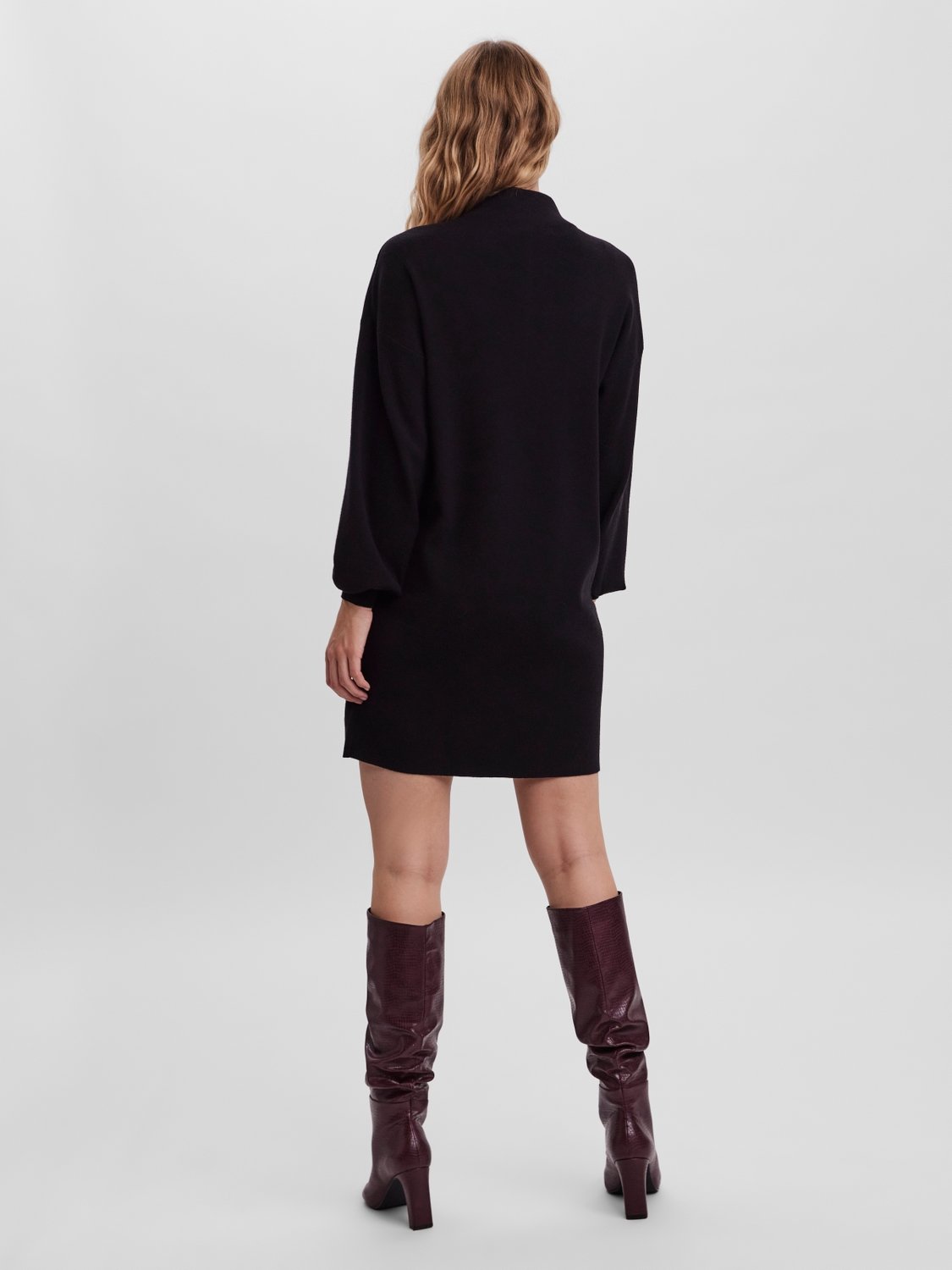 Vmnancy Ls Funnelneck Dress Noos (Black)