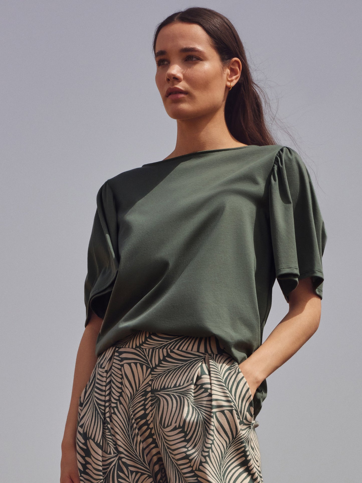 DAMEN Shirt kurzarm (Laurel Green)