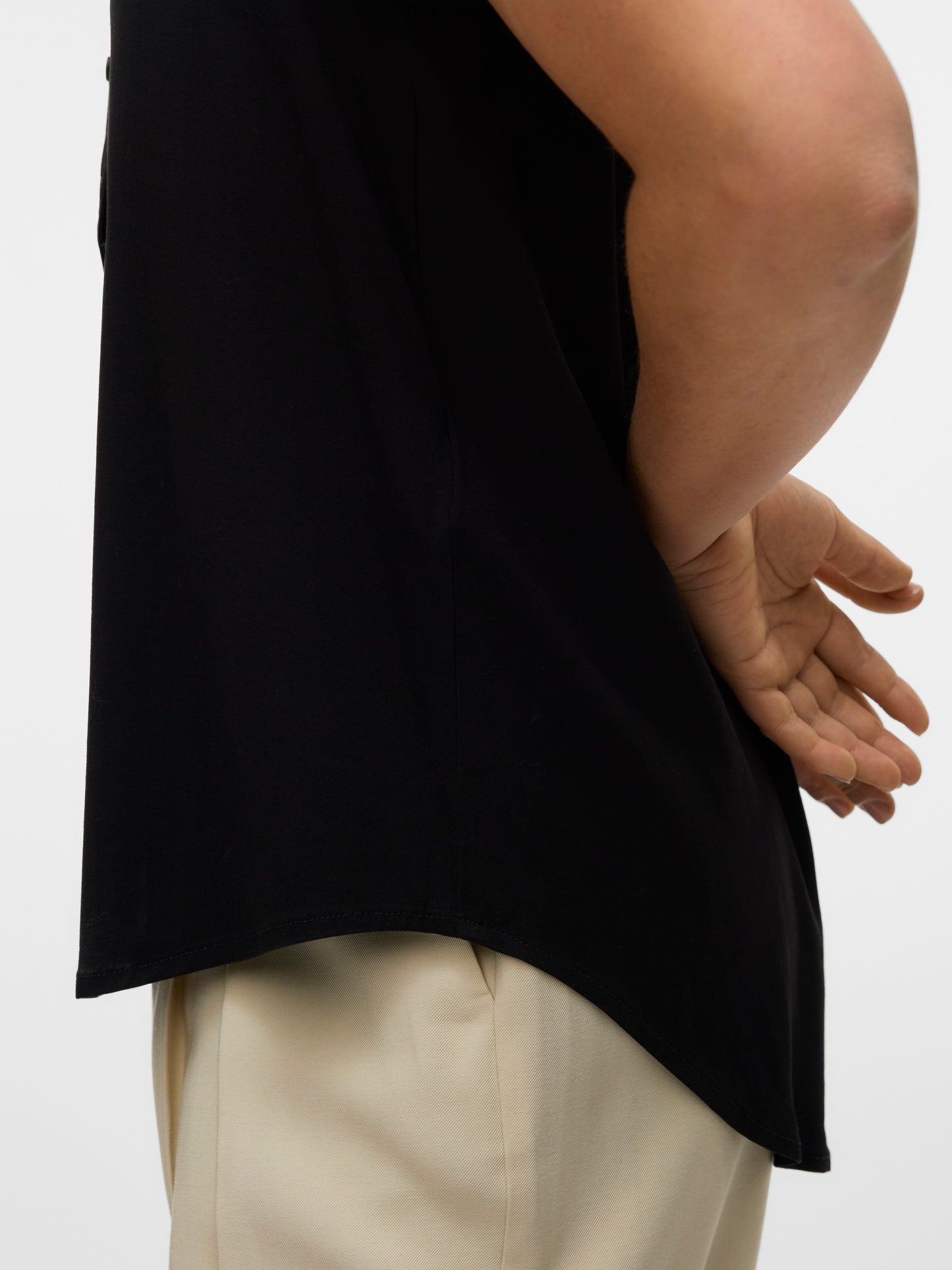 Vmbella Sl V-neck Top Wvn Ga Noos (Black)