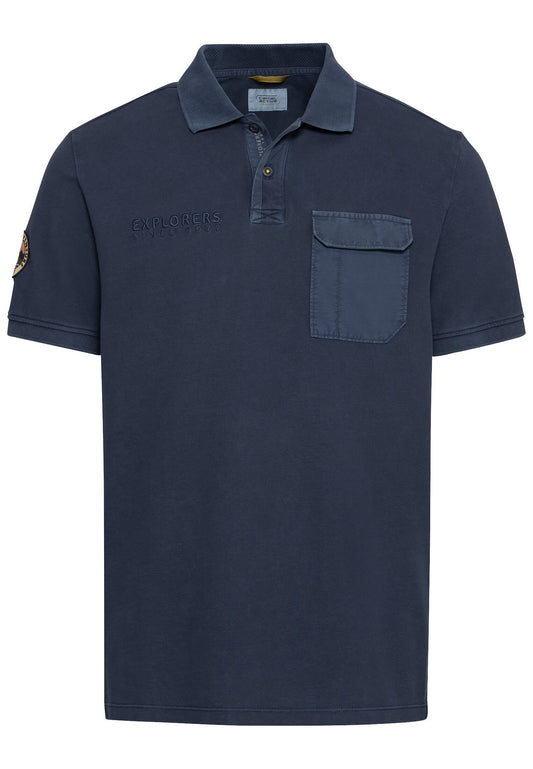 Piqué Poloshirt aus zertifiziertem Organic Cotton (Night Blue)