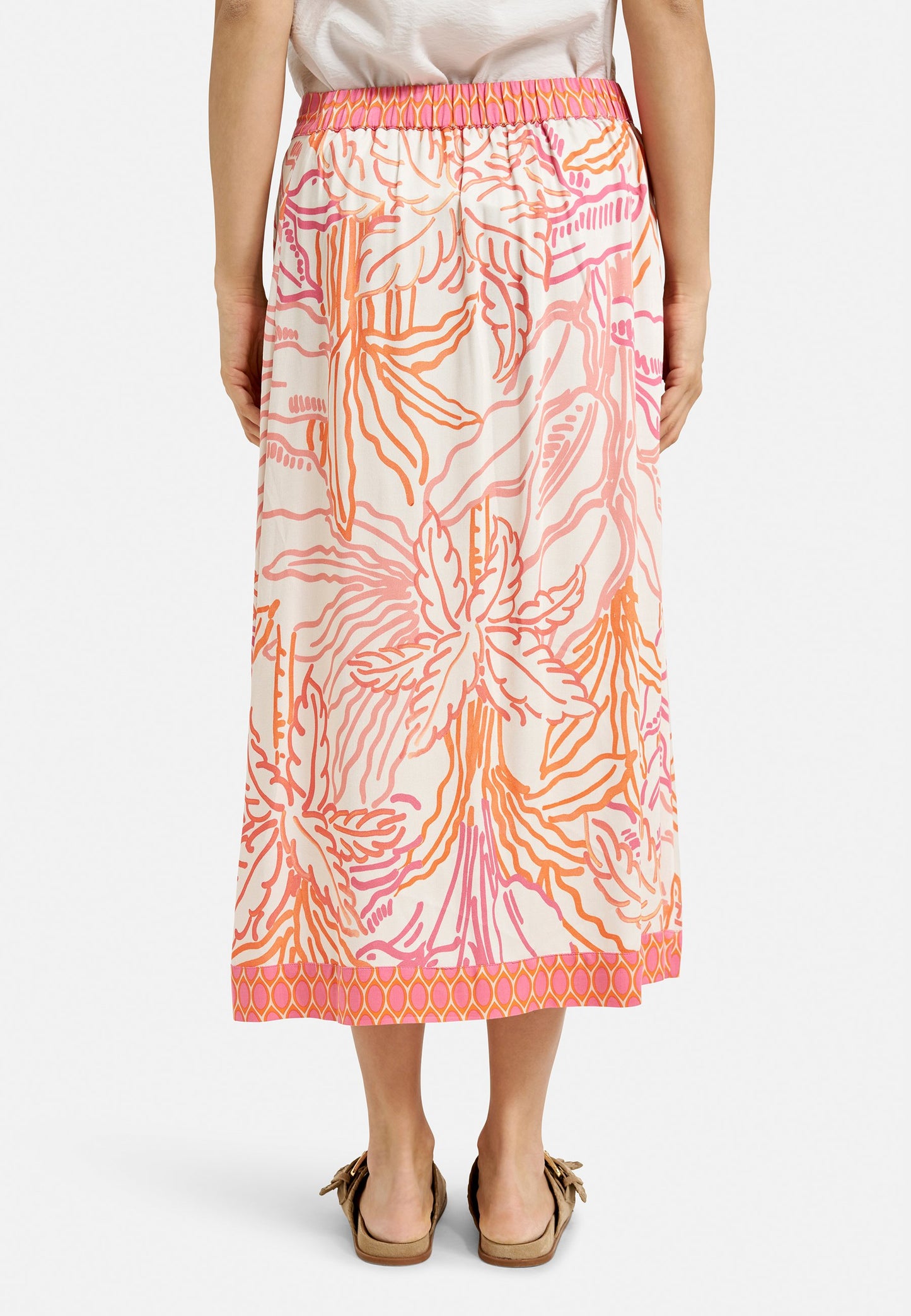 Printed Skirt (Coral Print)