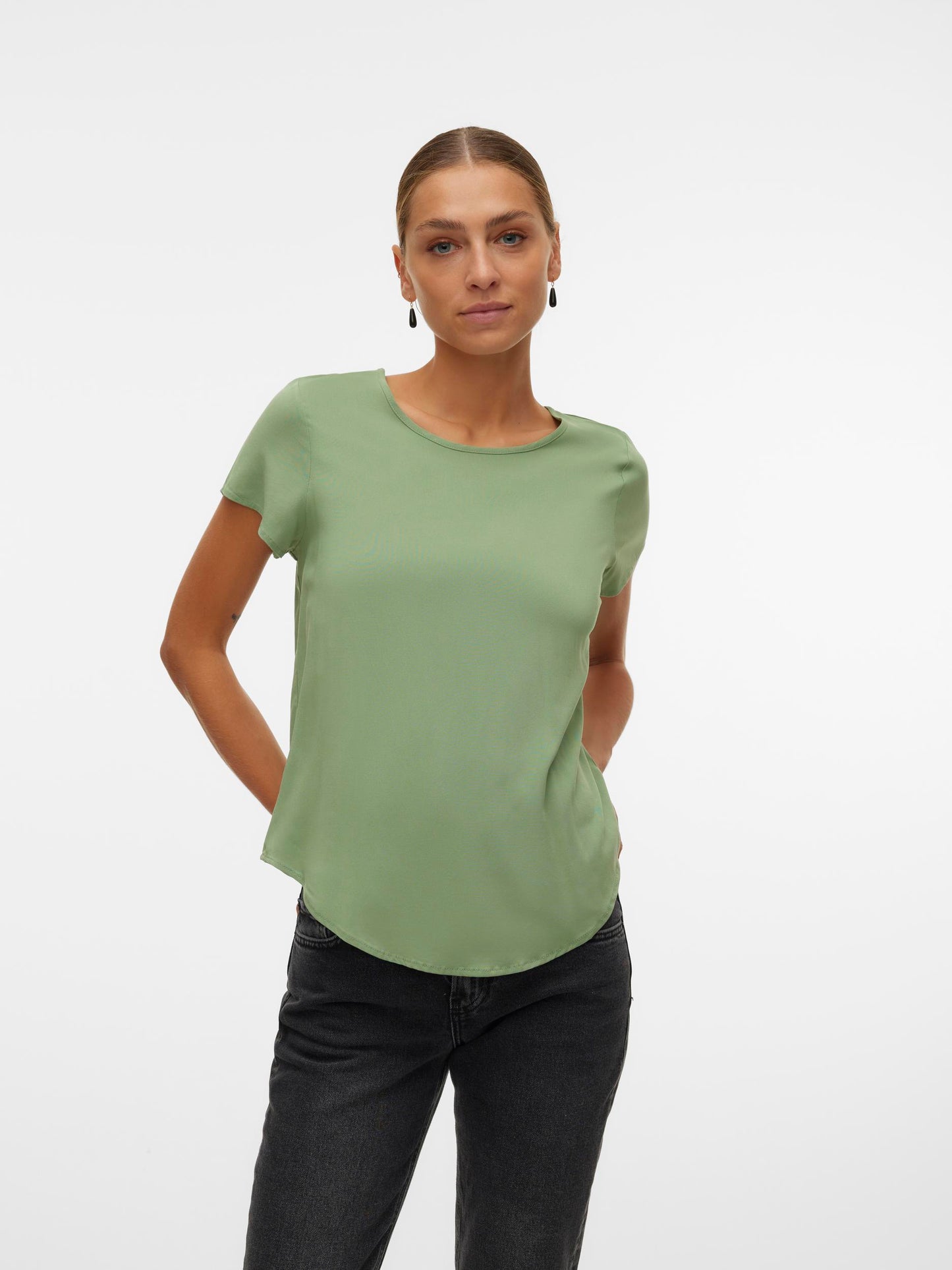 Vmbella Ss Top Wvn Ga Noos (Hedge Green)