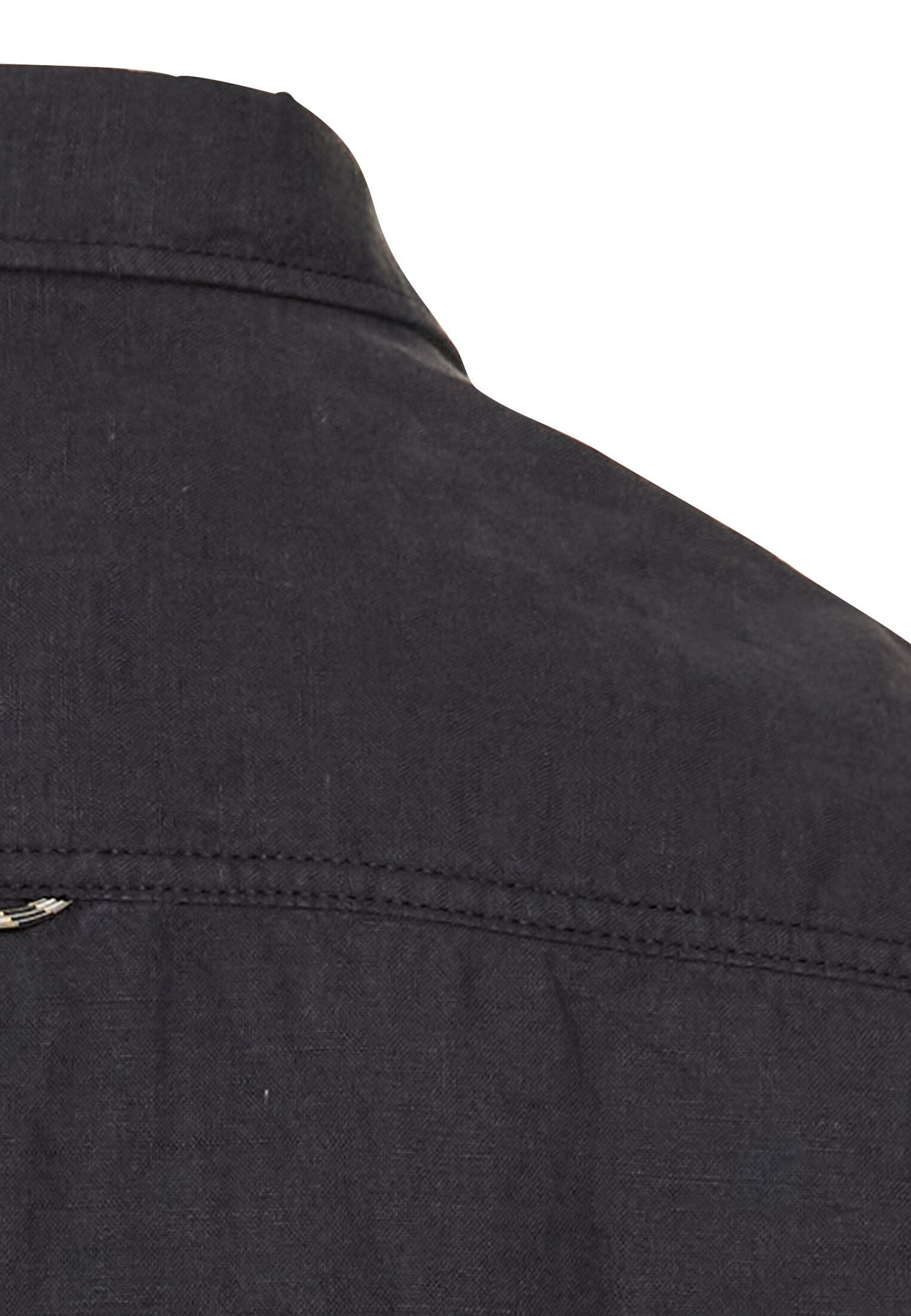 Kurzarmhemd aus einem Baumwoll-Leinenmix (Dark Navy)