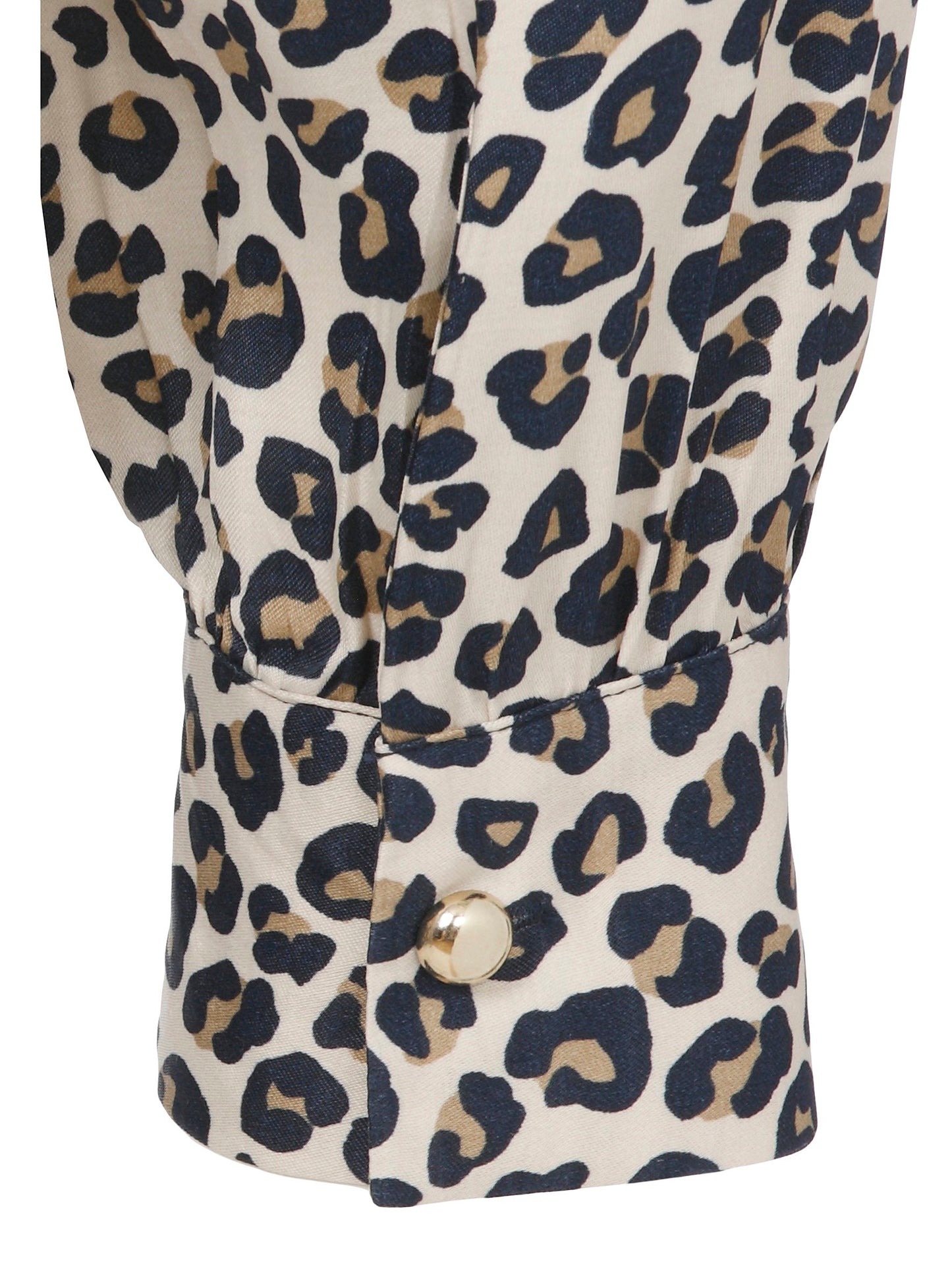 Bluse Kragen 1/1 Arm Druck (Camel Multicolor)