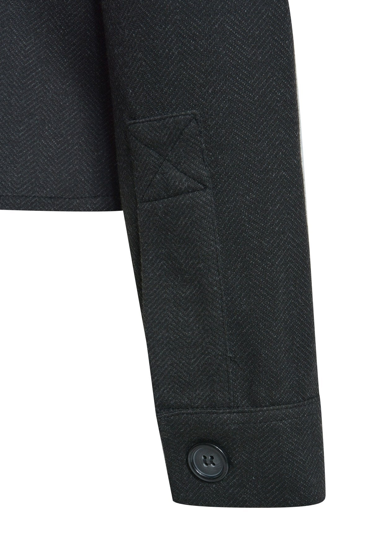 Herringbone Cargo Jacket (Black)