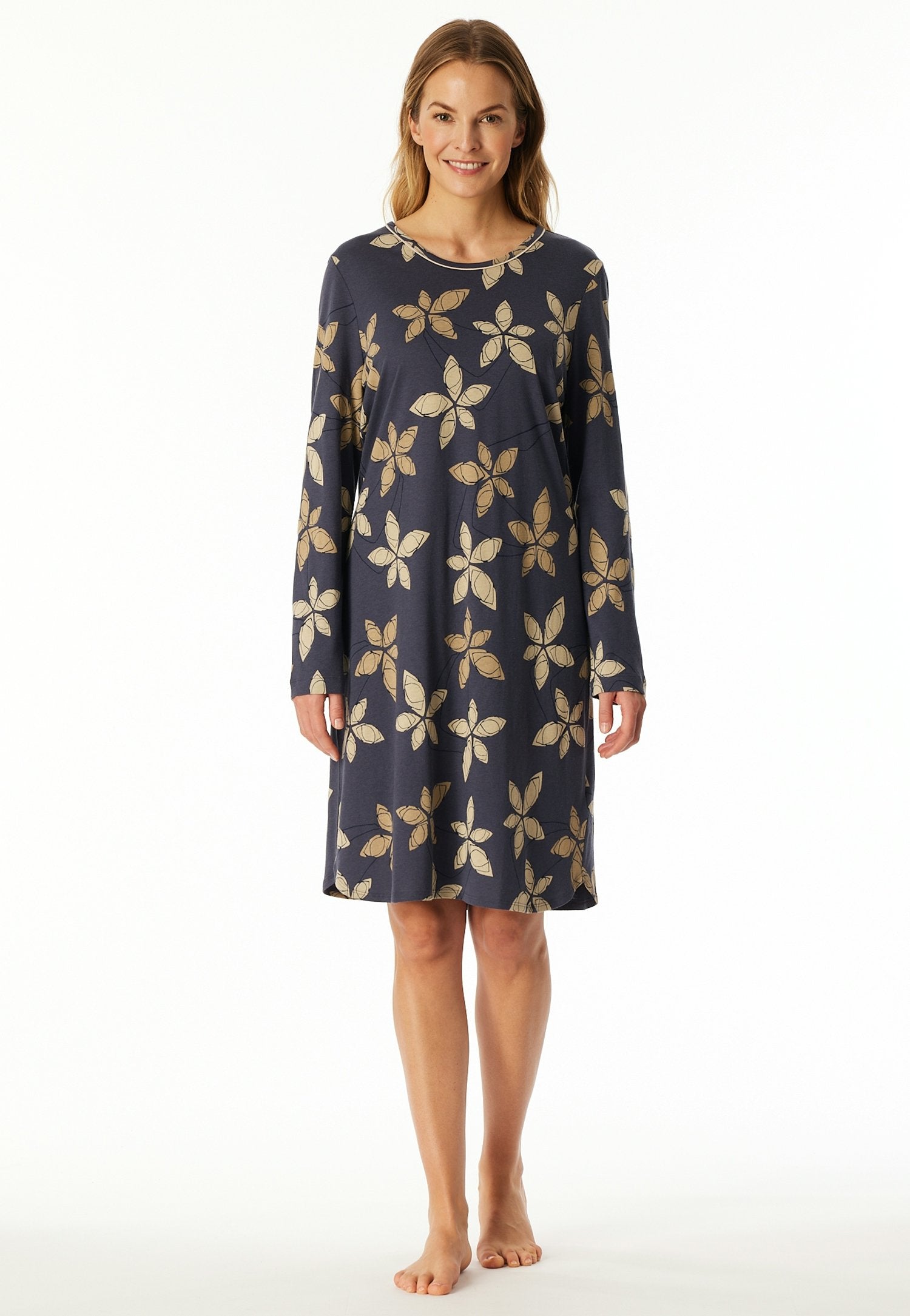 Nachthemd langarm, 100cm (Graphit)