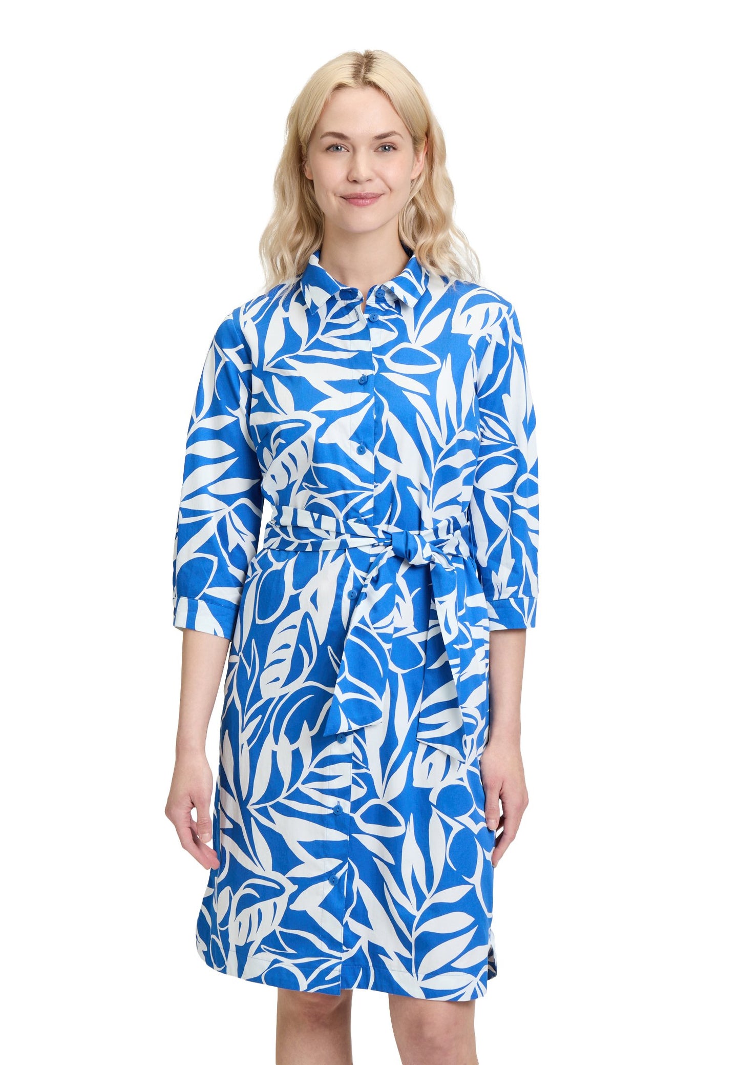 Hemdblusenkleid (Blue/cream)